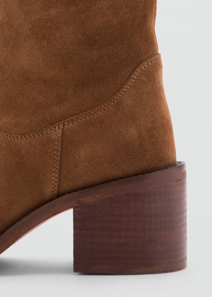 Tall leather boots — Medium Brown
