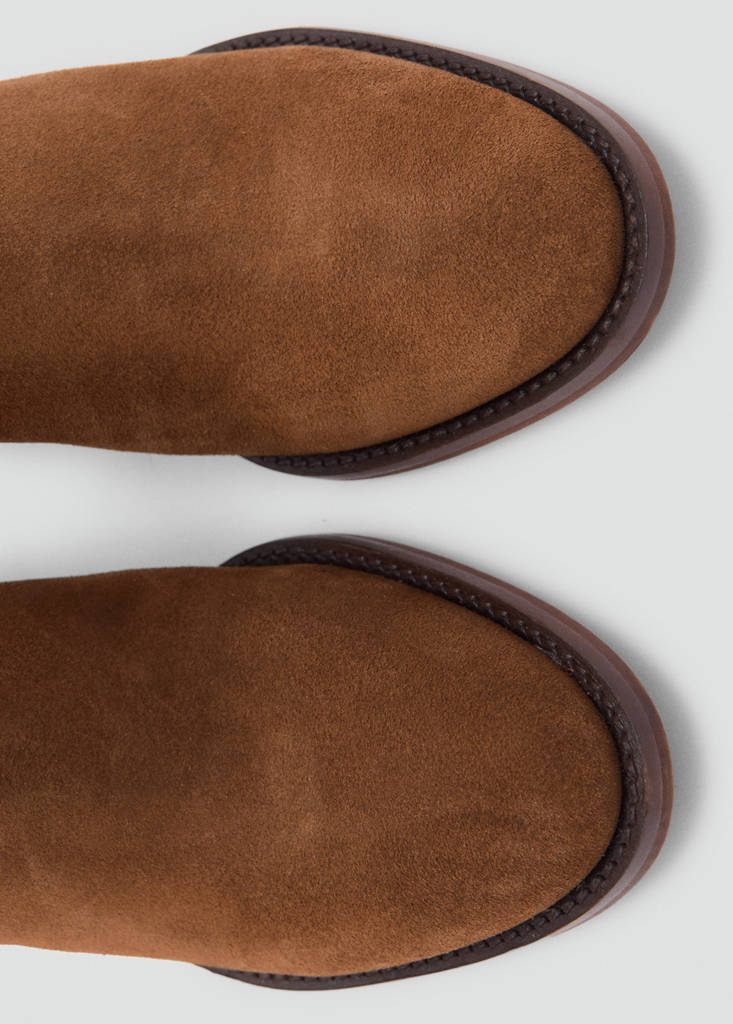 Tall leather boots — Medium Brown