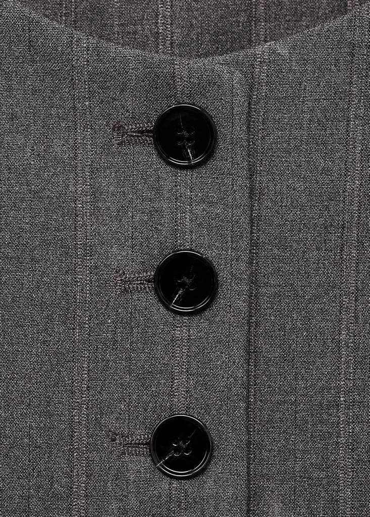 Suit waistcoat with buttons — Grey