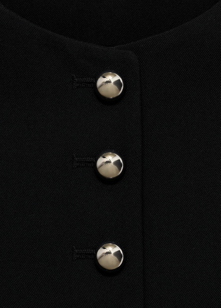 Suit waistcoat with buttons — Black