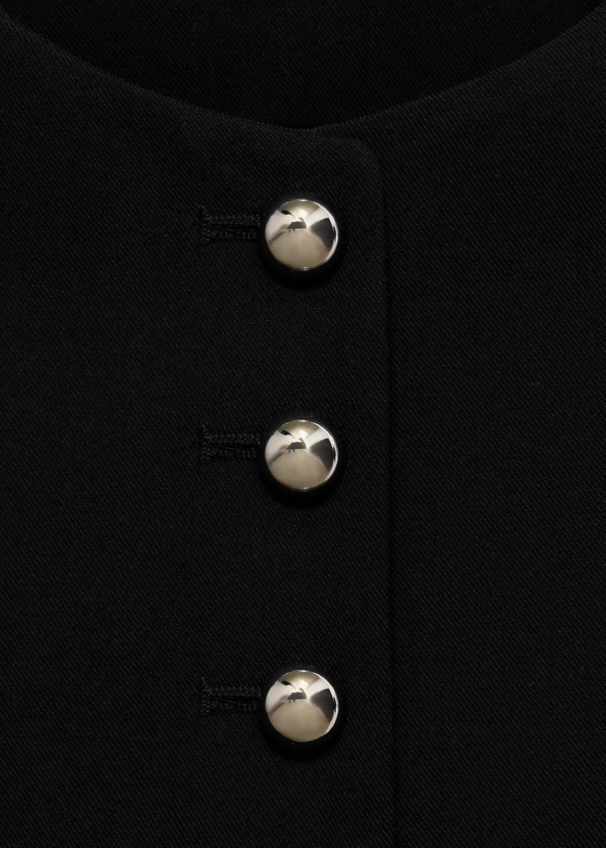 Suit waistcoat with buttons — Black