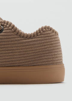Velcro corduroy trainers — Medium Brown 5