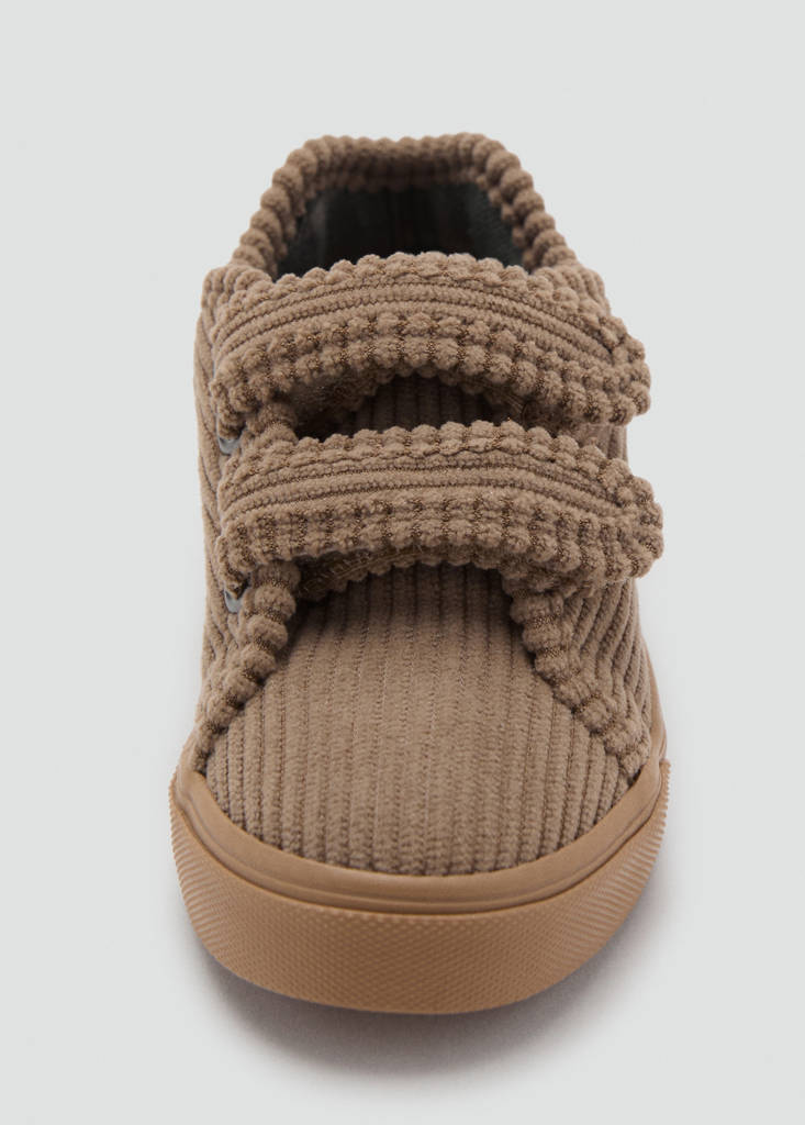 Velcro corduroy trainers — Medium Brown