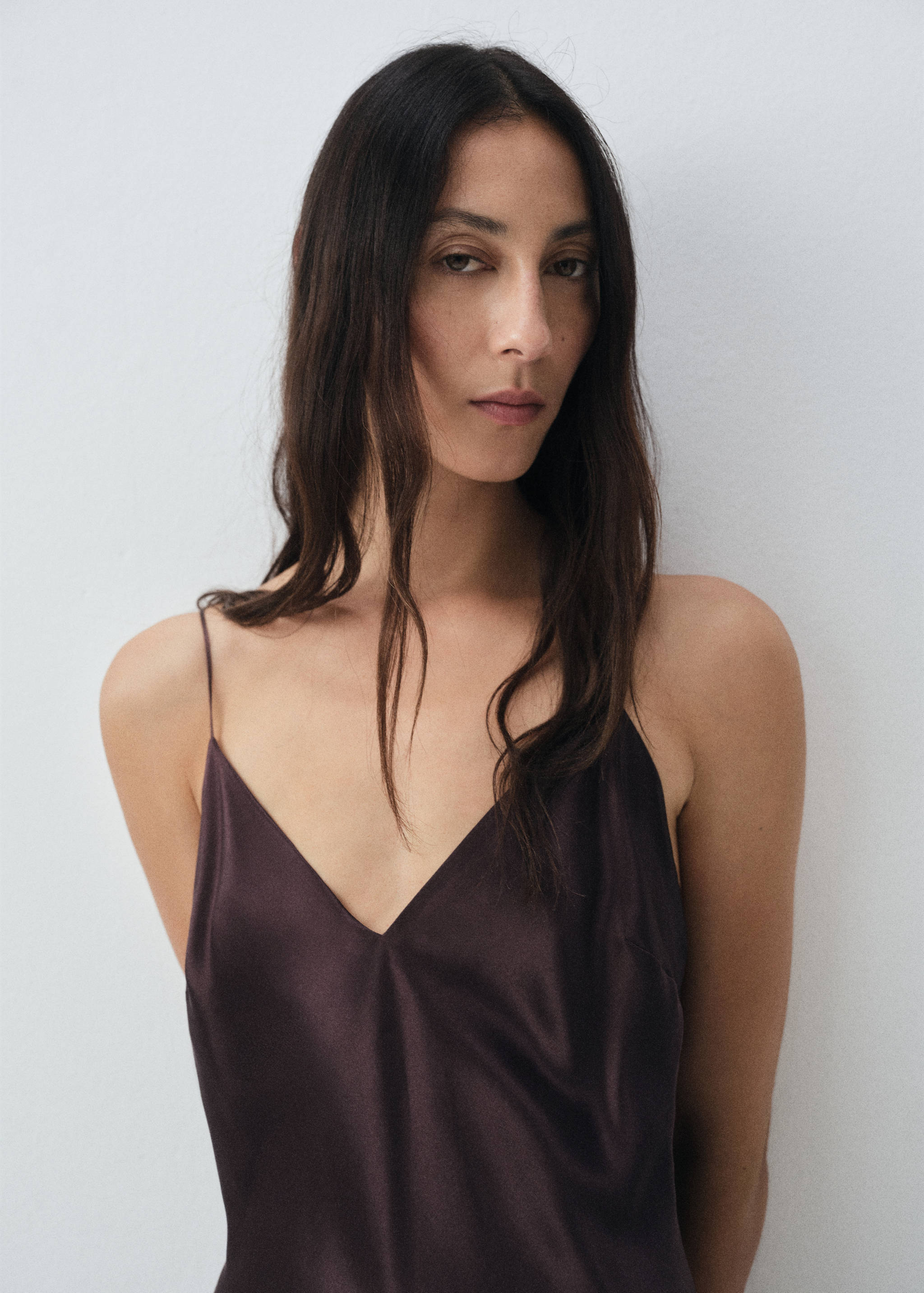 Silk satin dress - Details of the article 1