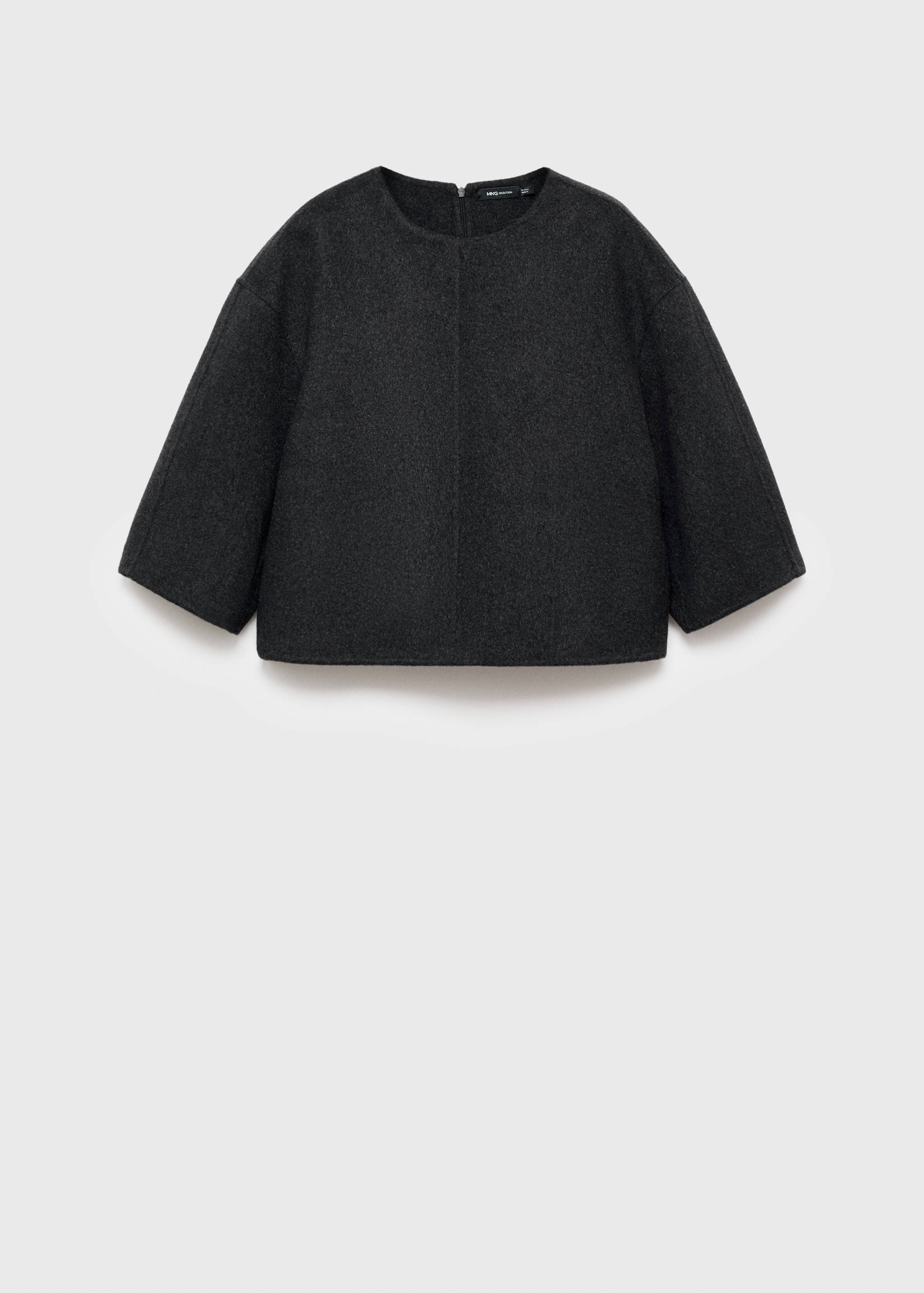 Wool top with three-quarter sleeve - Article without model