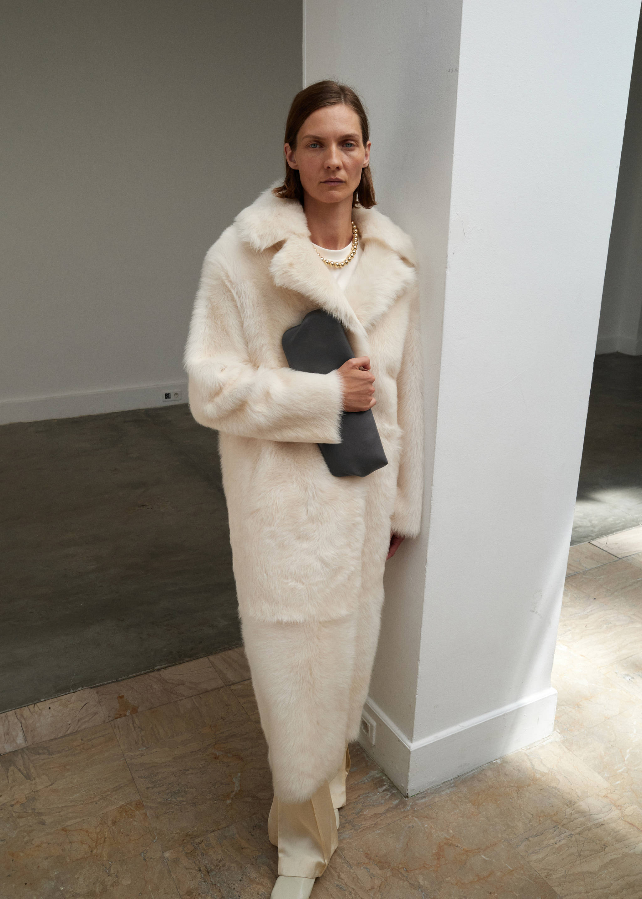 100%毛皮双面大衣 - null