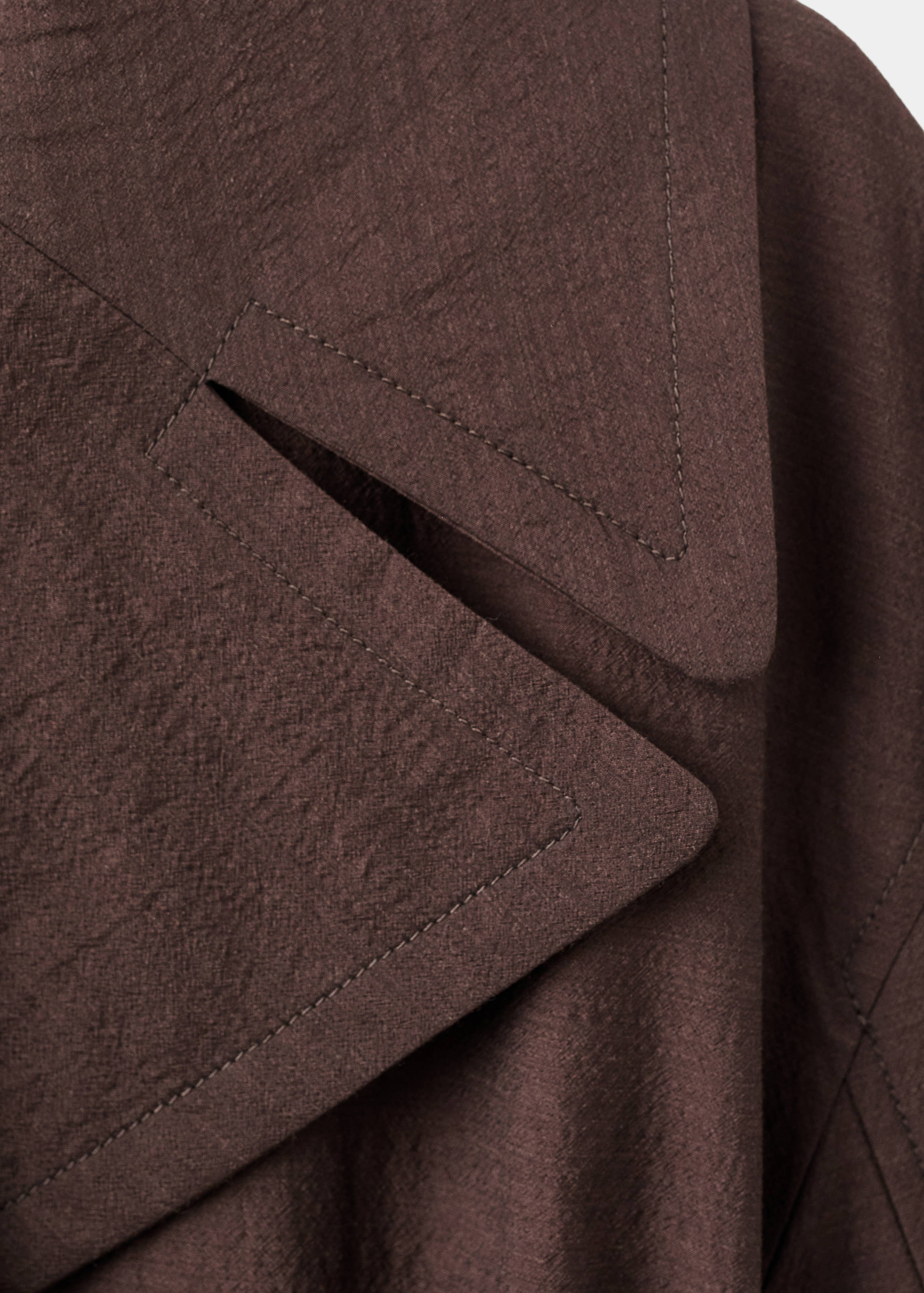 Długi trencz z wełny dziewiczej - Szczegóły artykułu 8