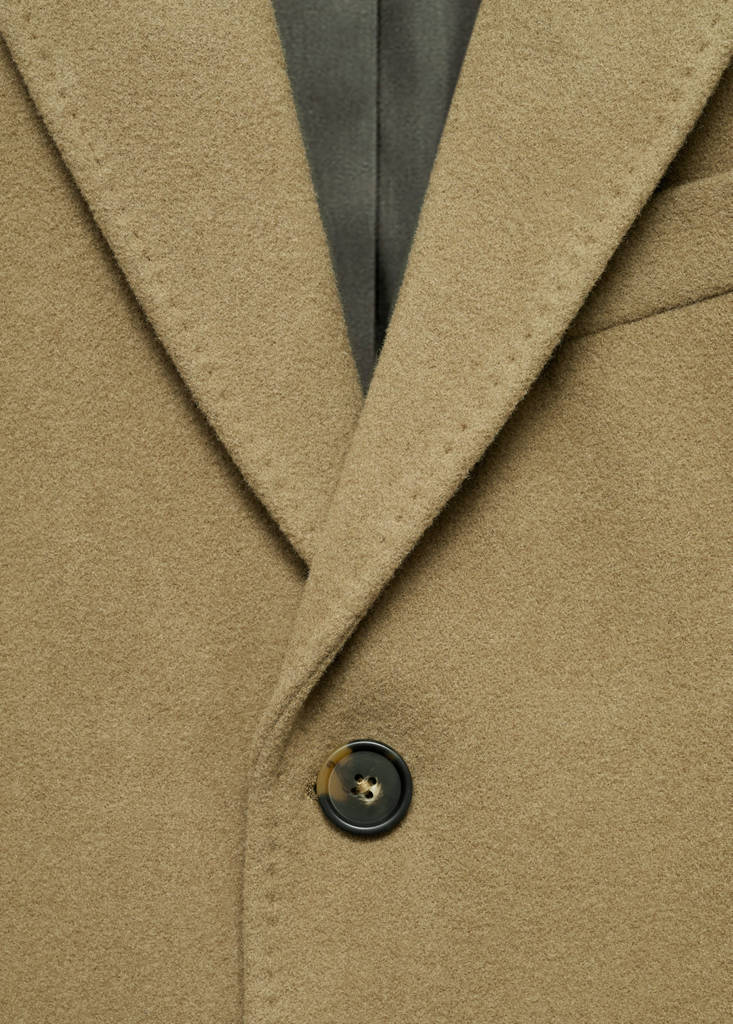 Long wool coat — Medium Brown