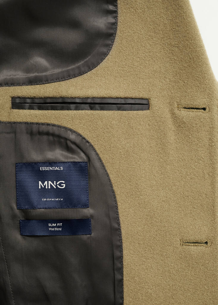Long wool coat — Medium Brown