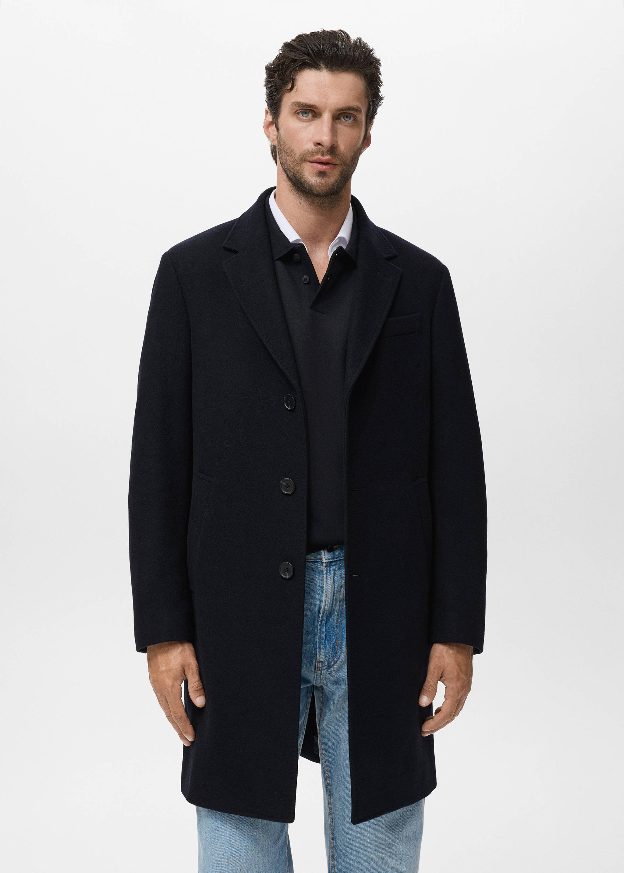 Long wool coat - Medium plane