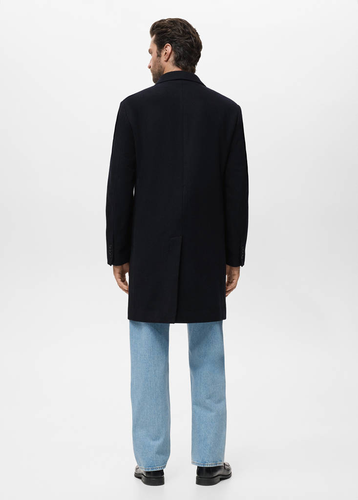 Long wool coat — Navy