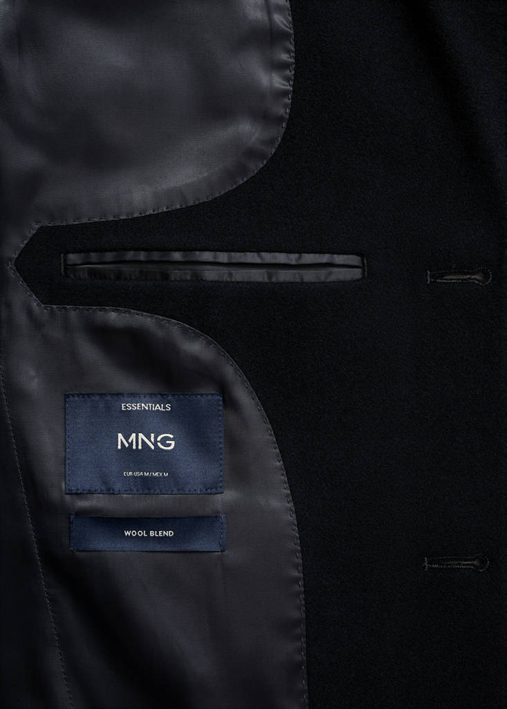 Long wool coat — Navy