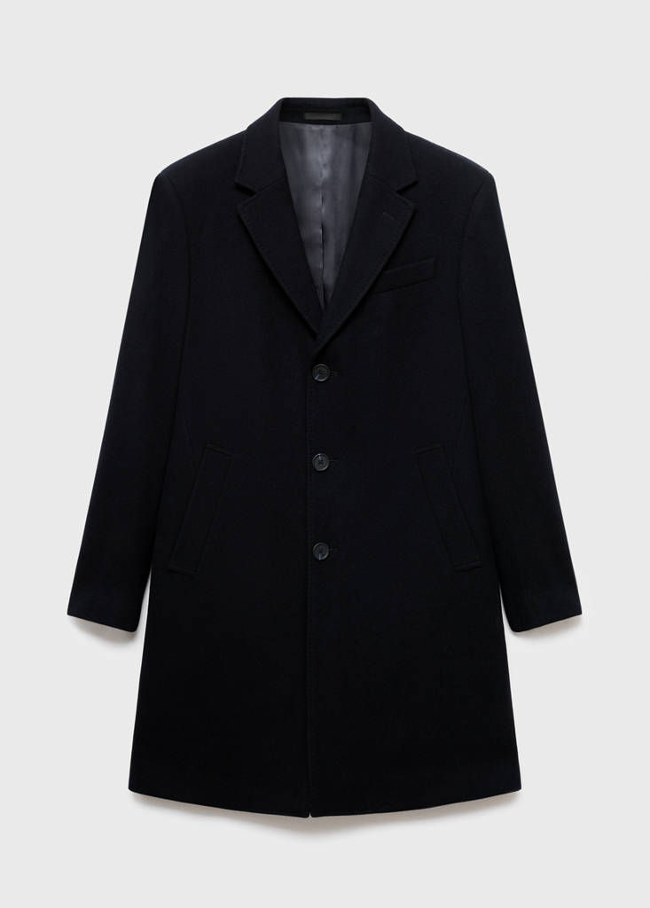 Long wool coat — Navy
