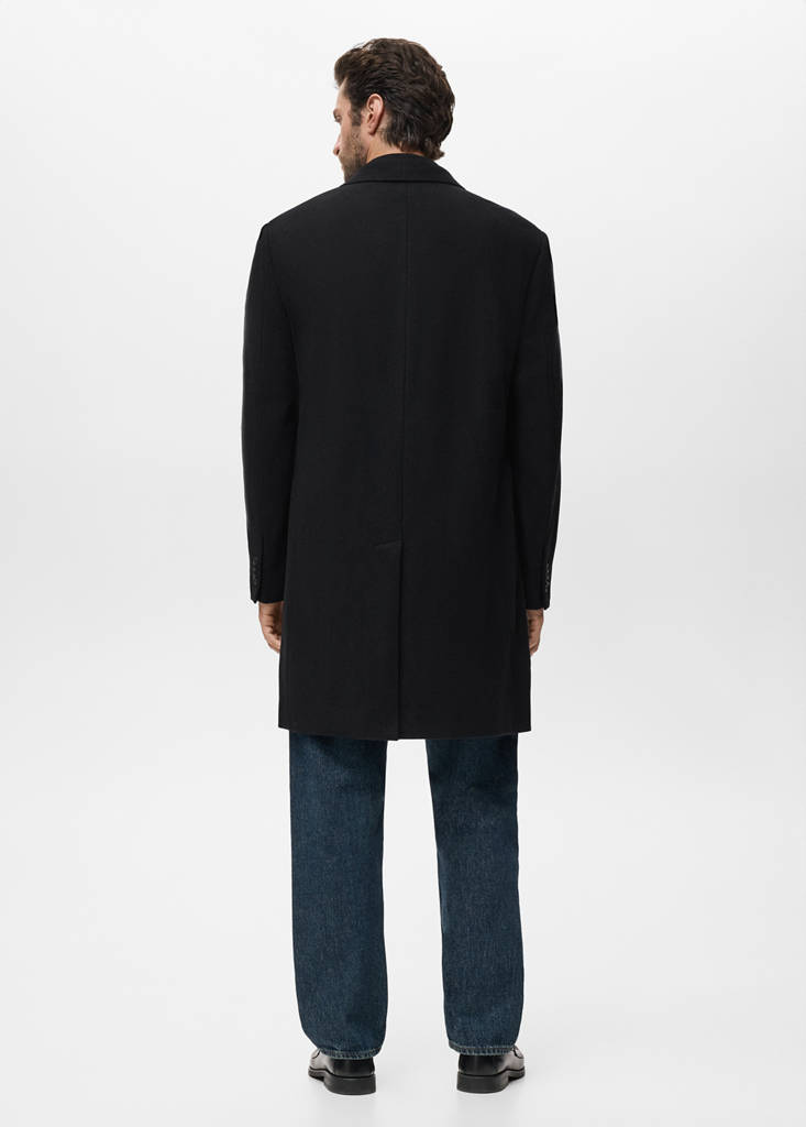 Long wool coat — Black