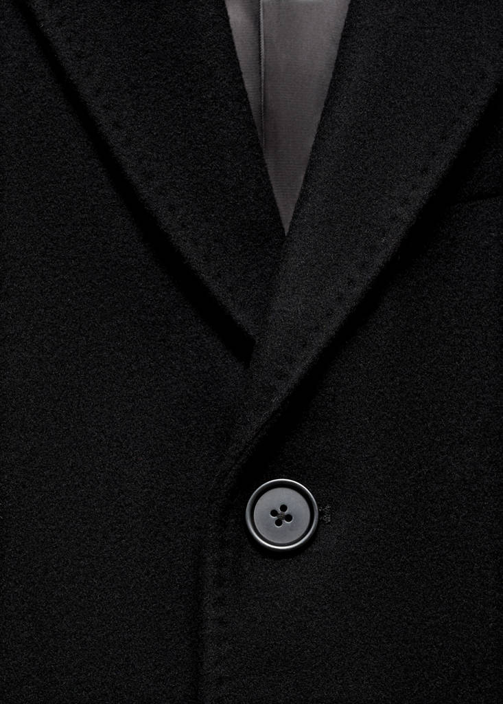 Long wool coat — Black