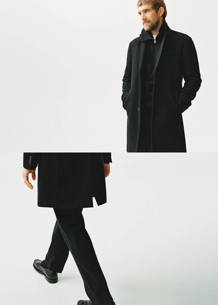 Long wool coat — Black