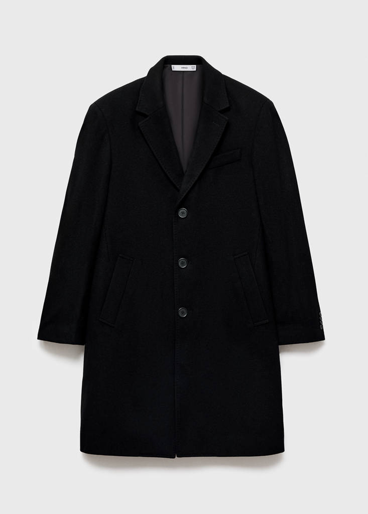 Long wool coat — Black
