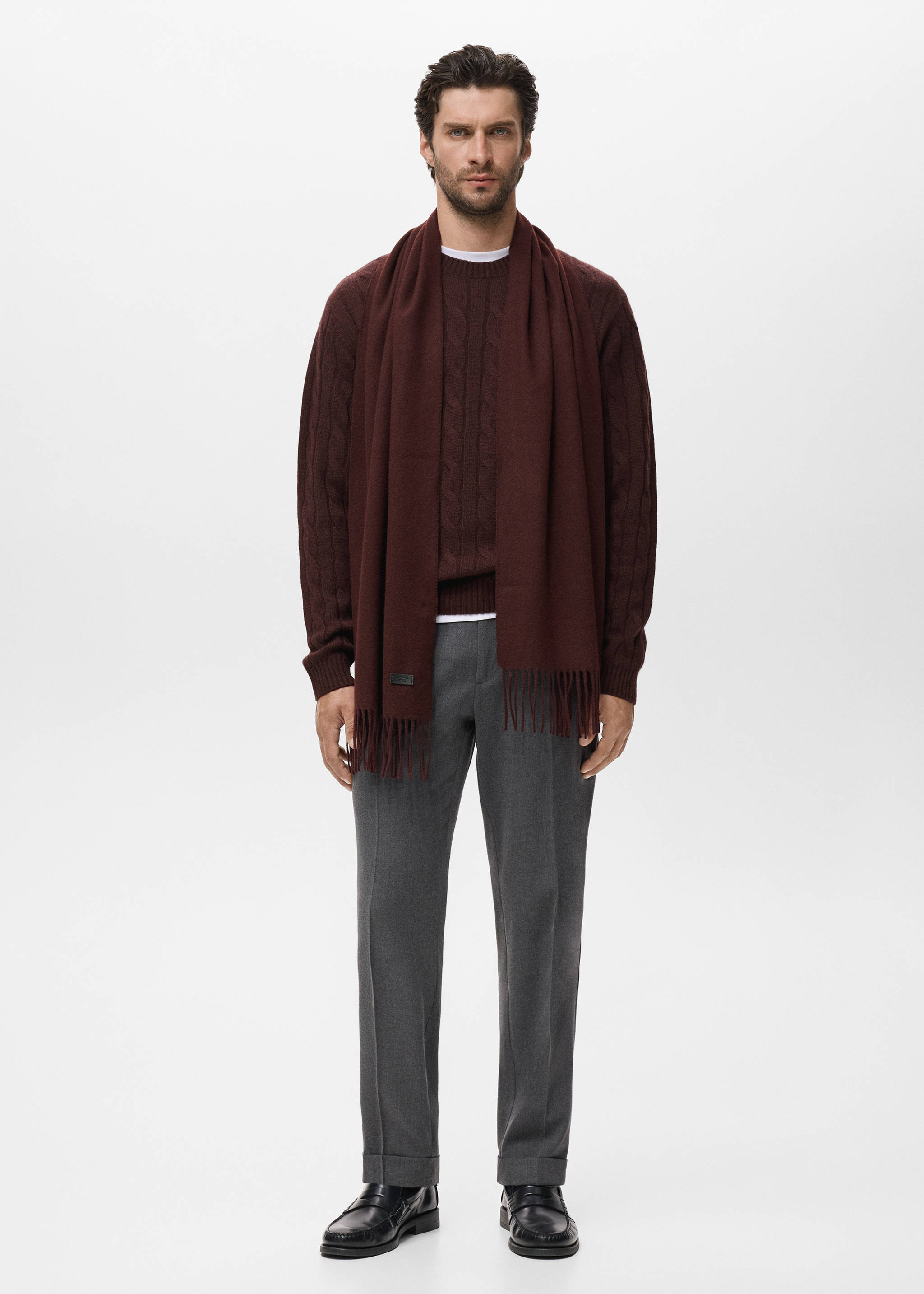 100% wool braided sweater - General plane