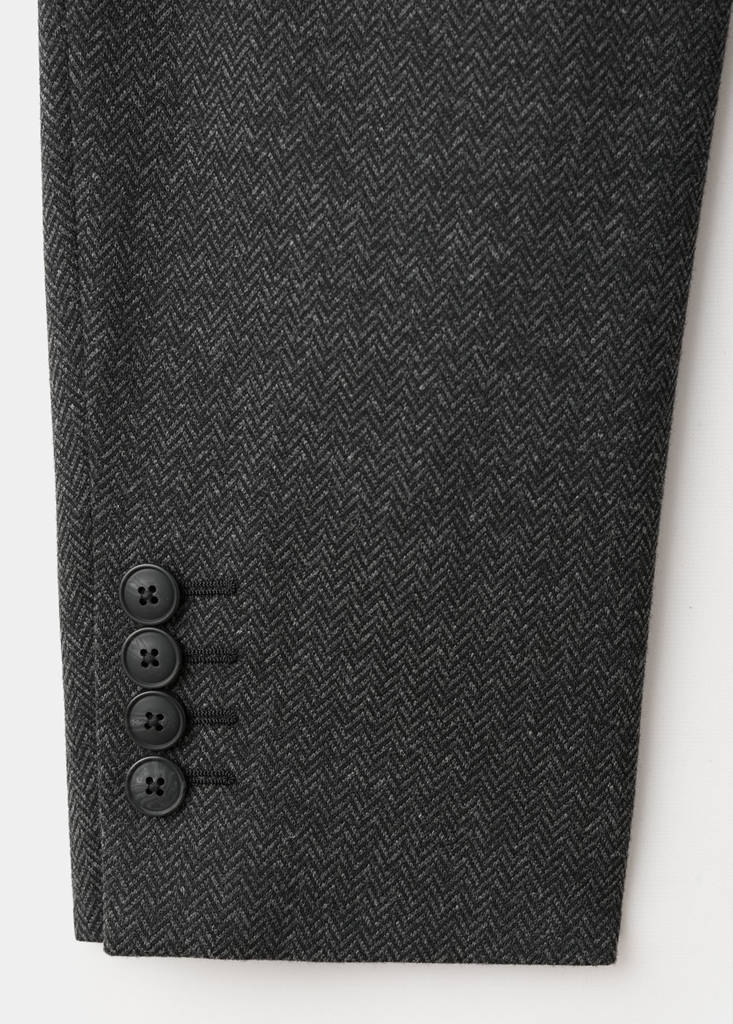 Slim fit microstructure blazer — Grey