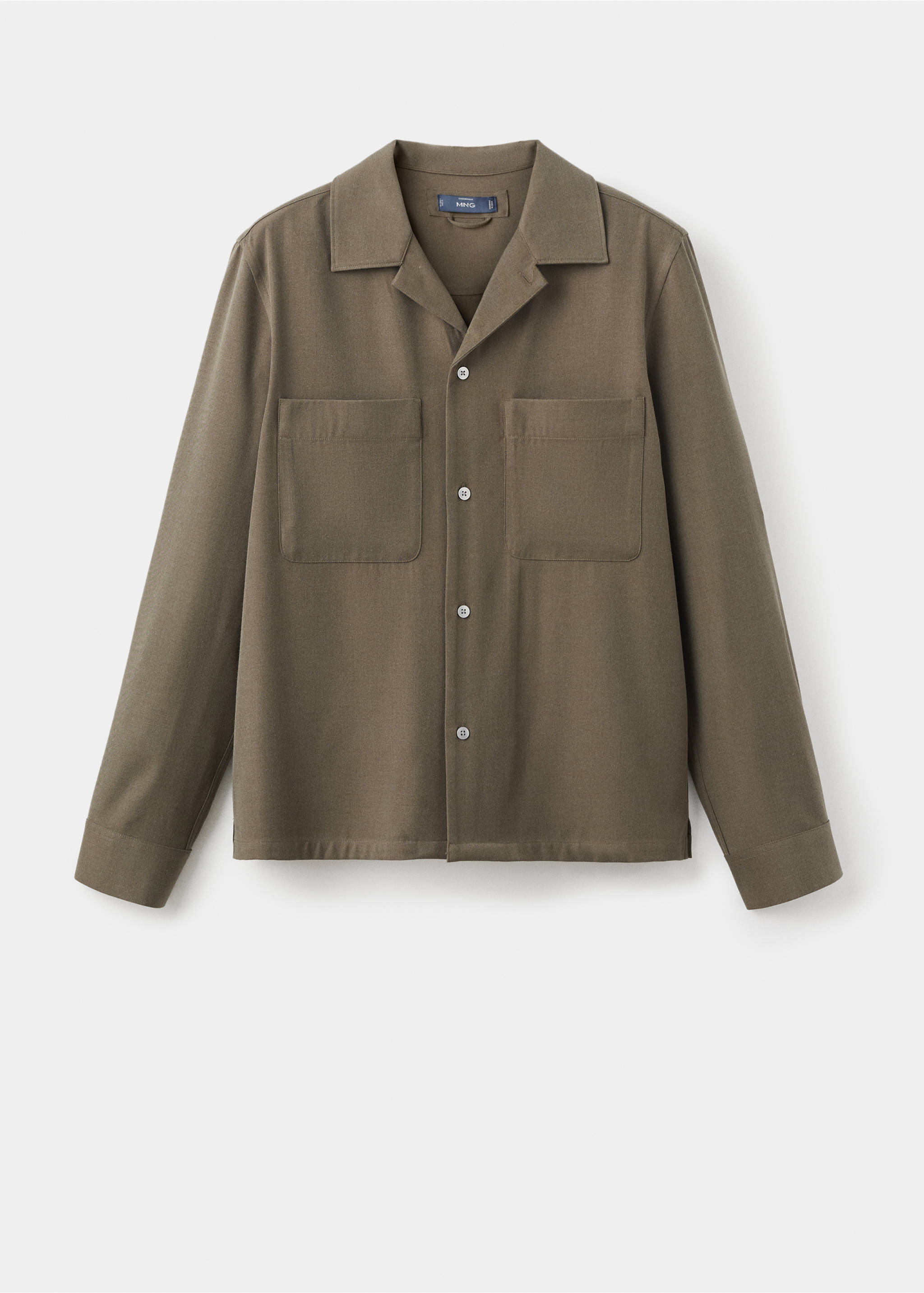 Верхняя рубашка regular fit с карманами - Изделие без модели, Хаки. Ref: 17086726-00.