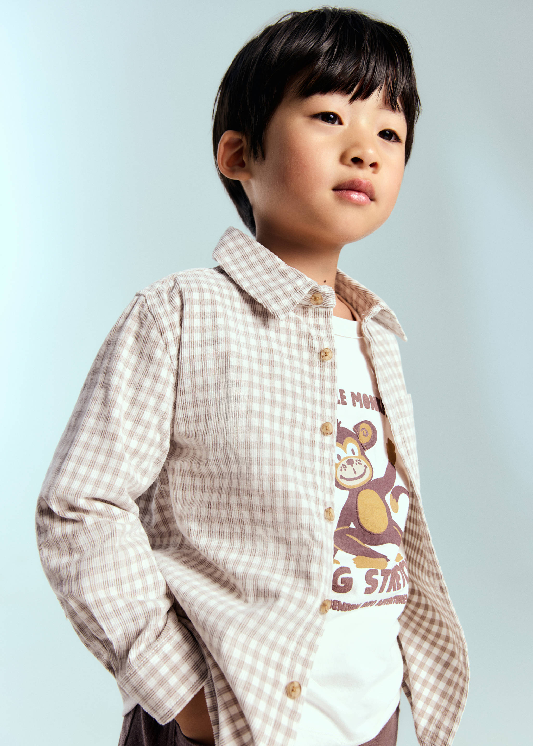 Cotton checked shirt - Medium plane