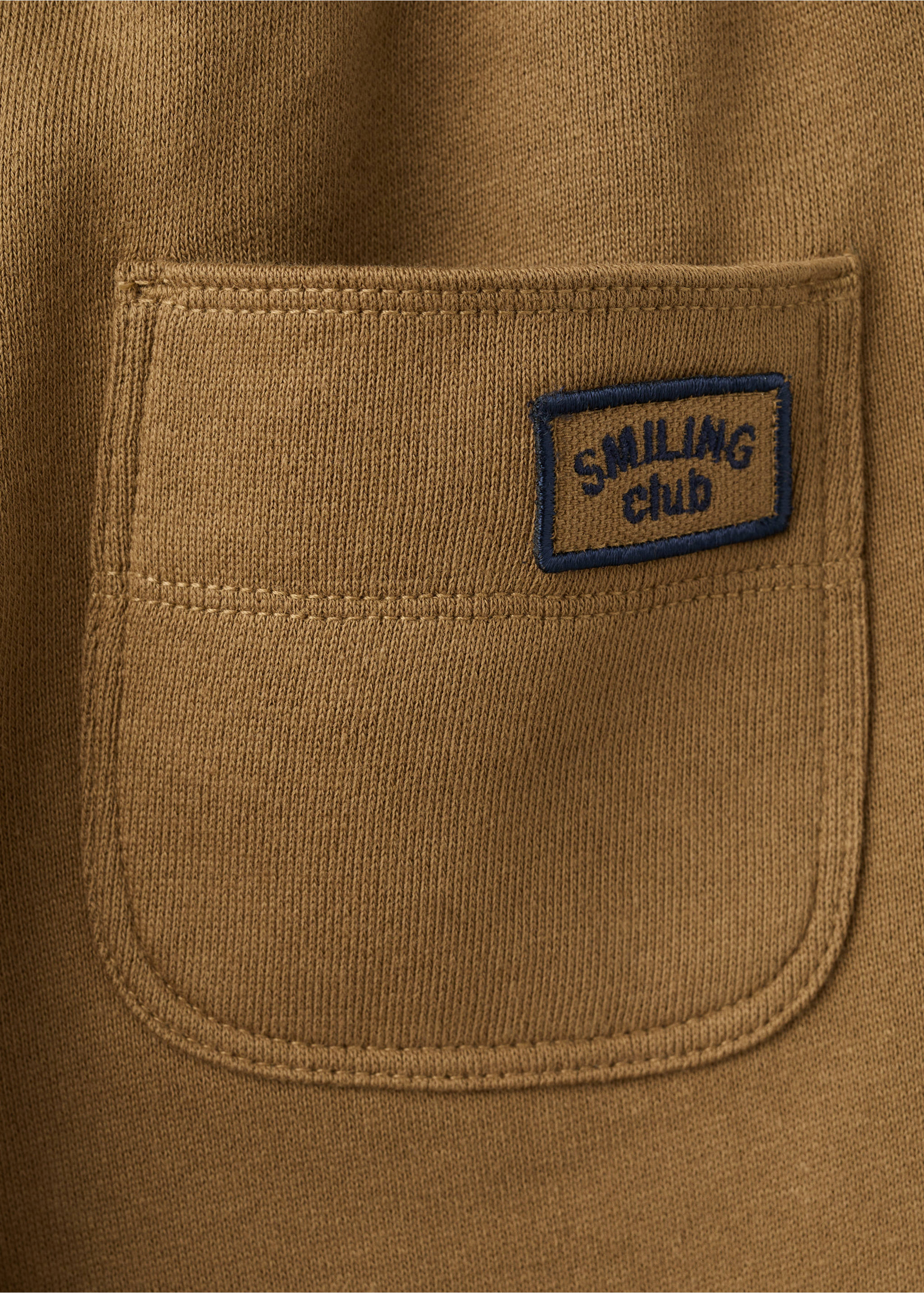 Cotton drawstring joggers - Details of the article 8, Caramel. Ref: 17086729-00.