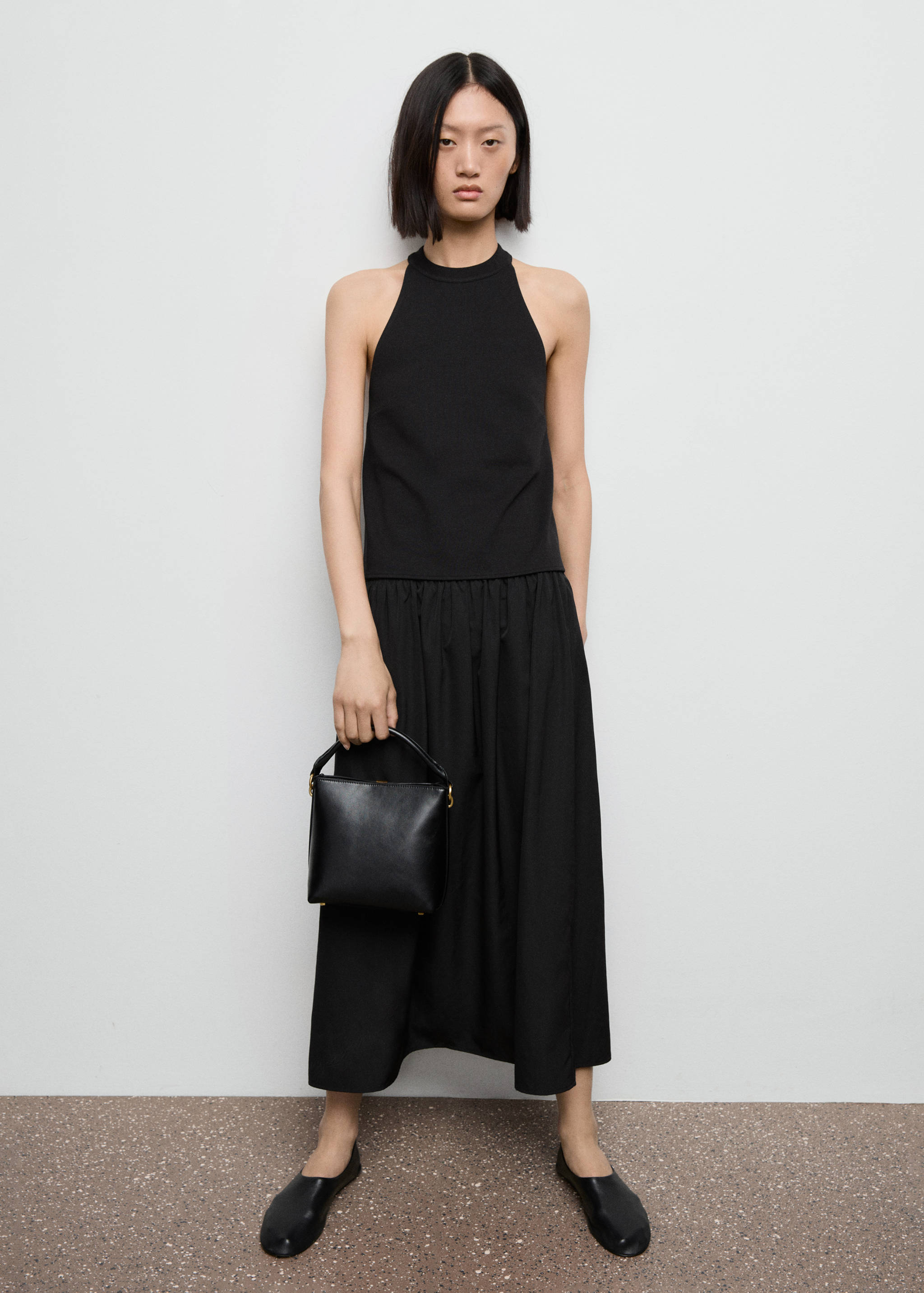 Gathered A-line skirt - General plane