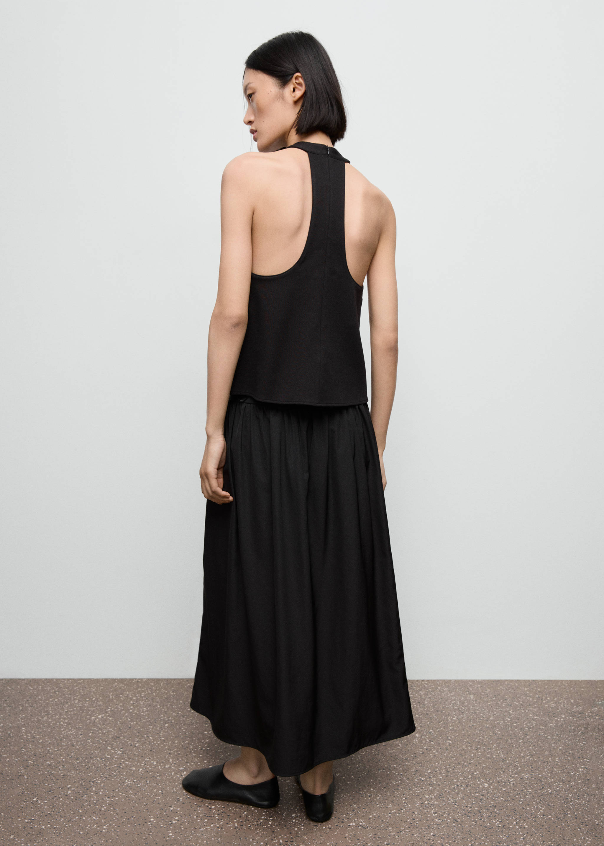 Gathered A-line skirt - Reverse of the article