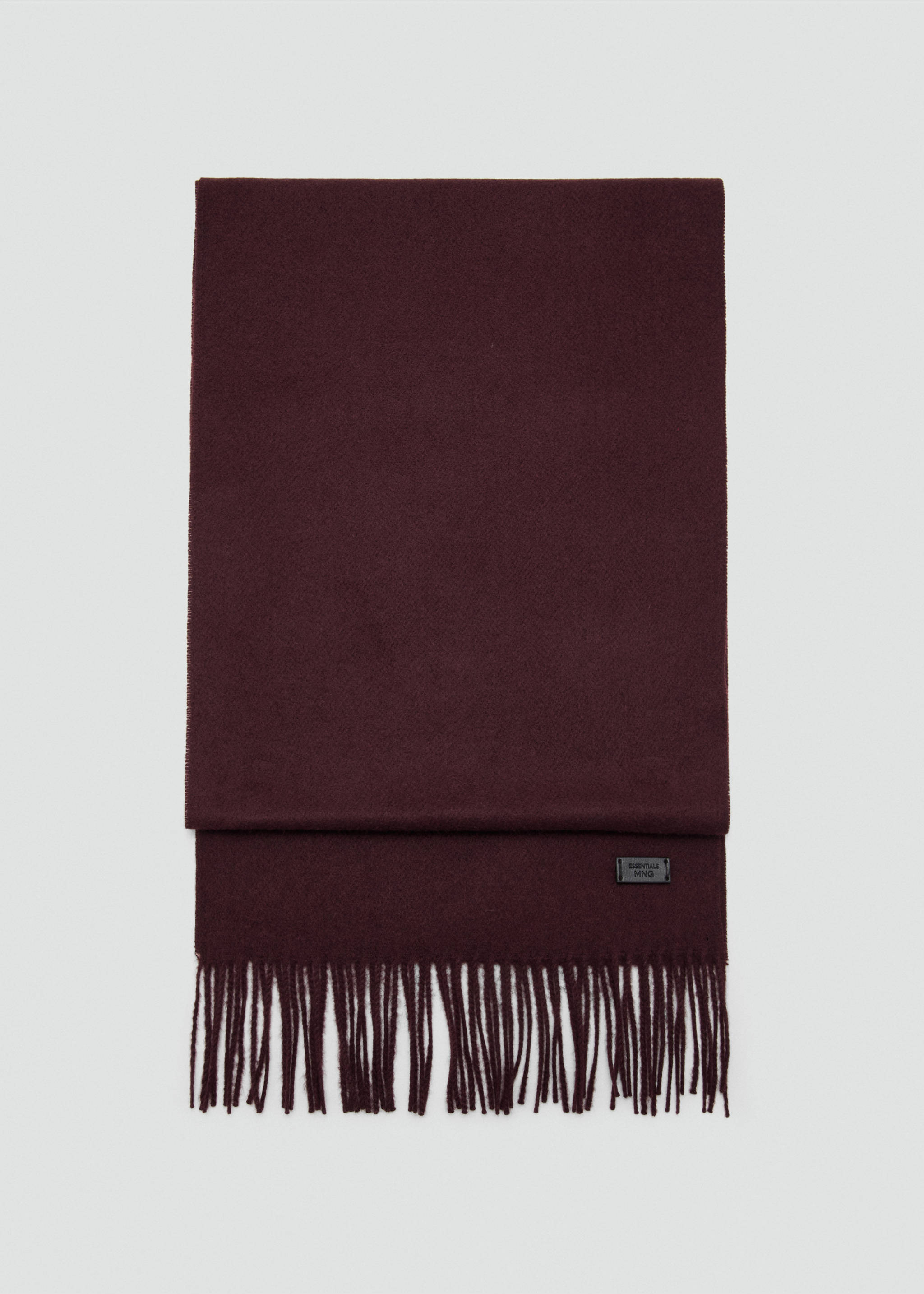 Bufanda lisa flecos - Artículo sin modelo, Burdeos. Ref: 17086732-00.