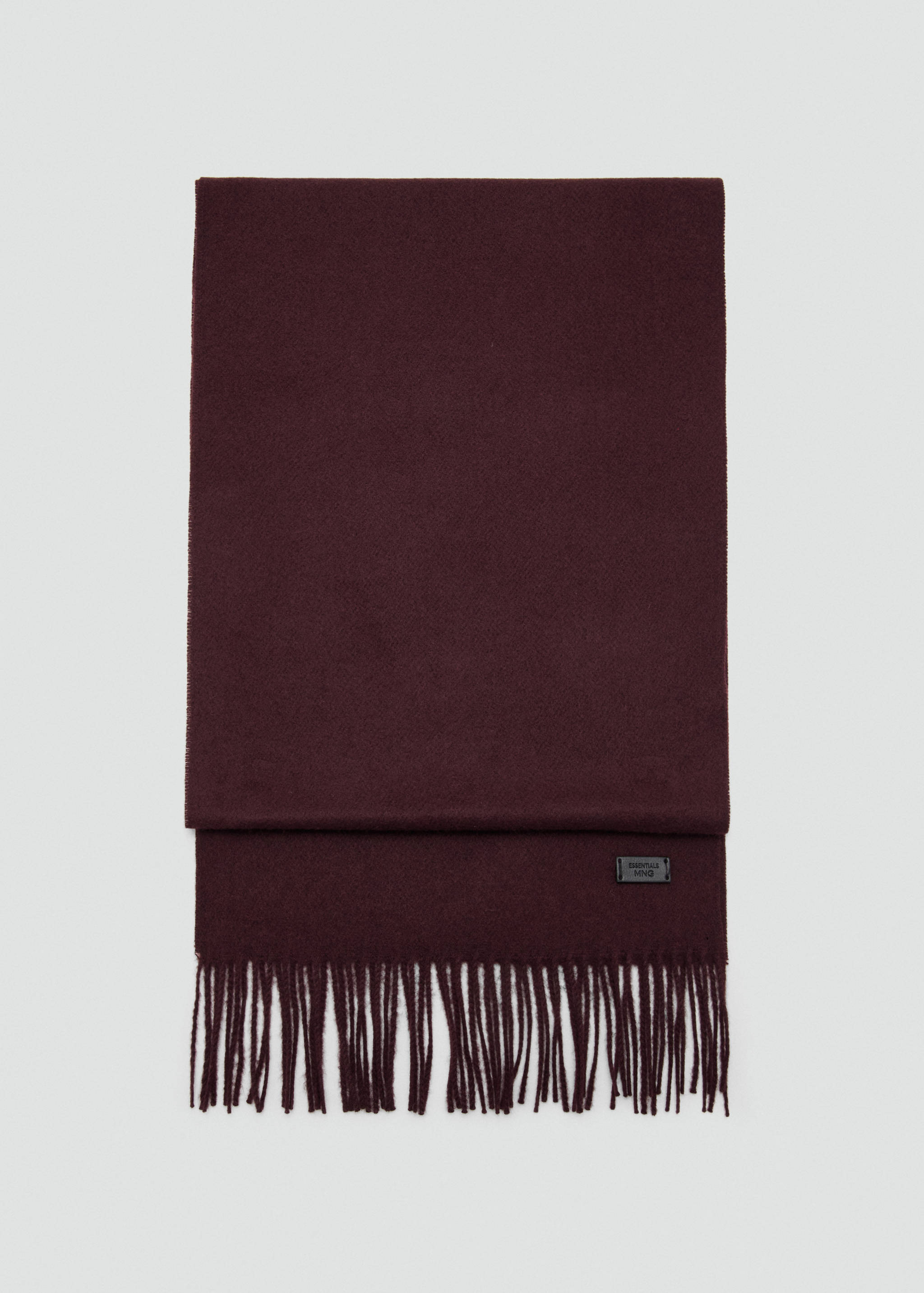 Однотонный шарф с бахромой - Изделие без модели