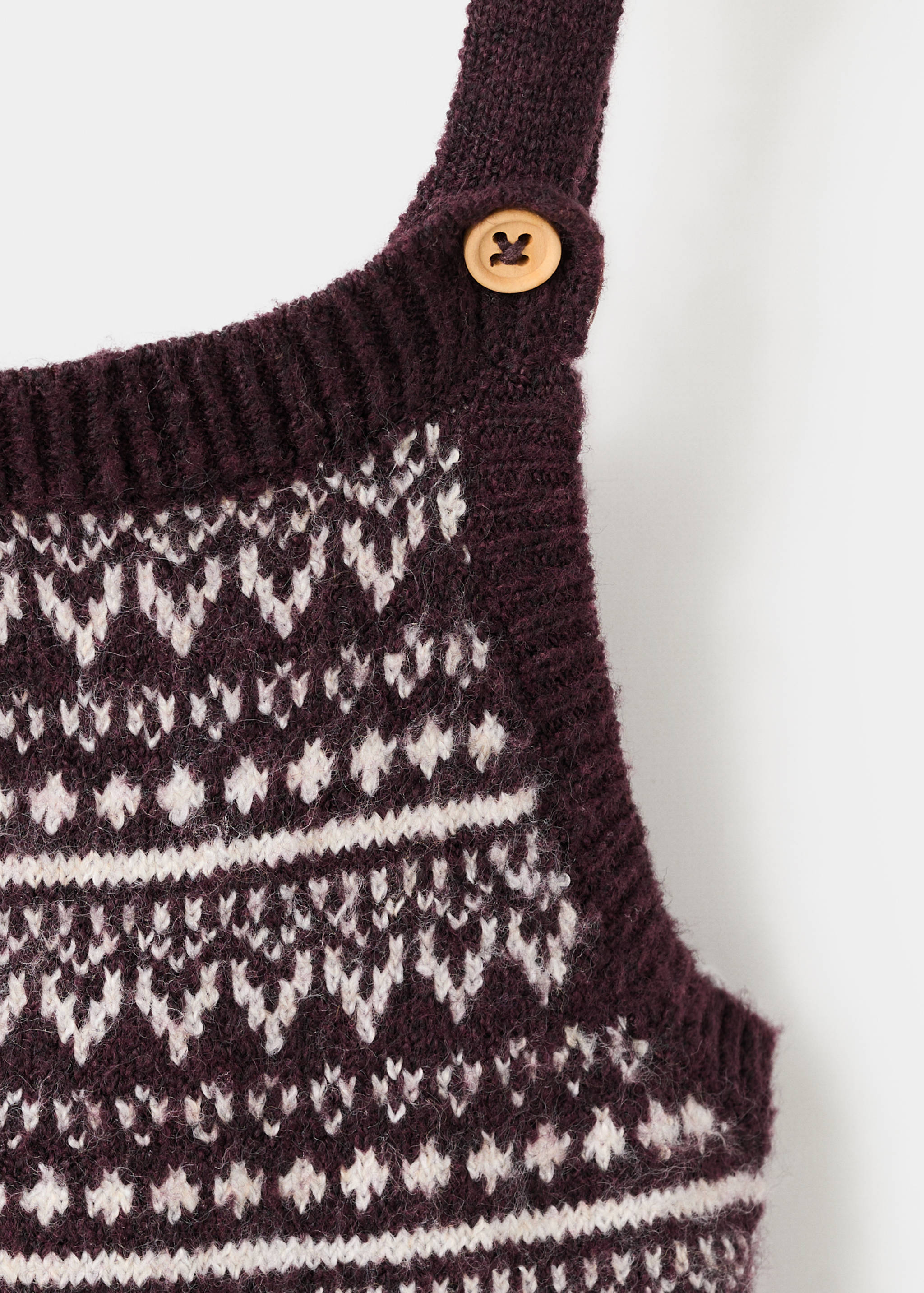 Jacquard knitted dungarees - Details of the article 8