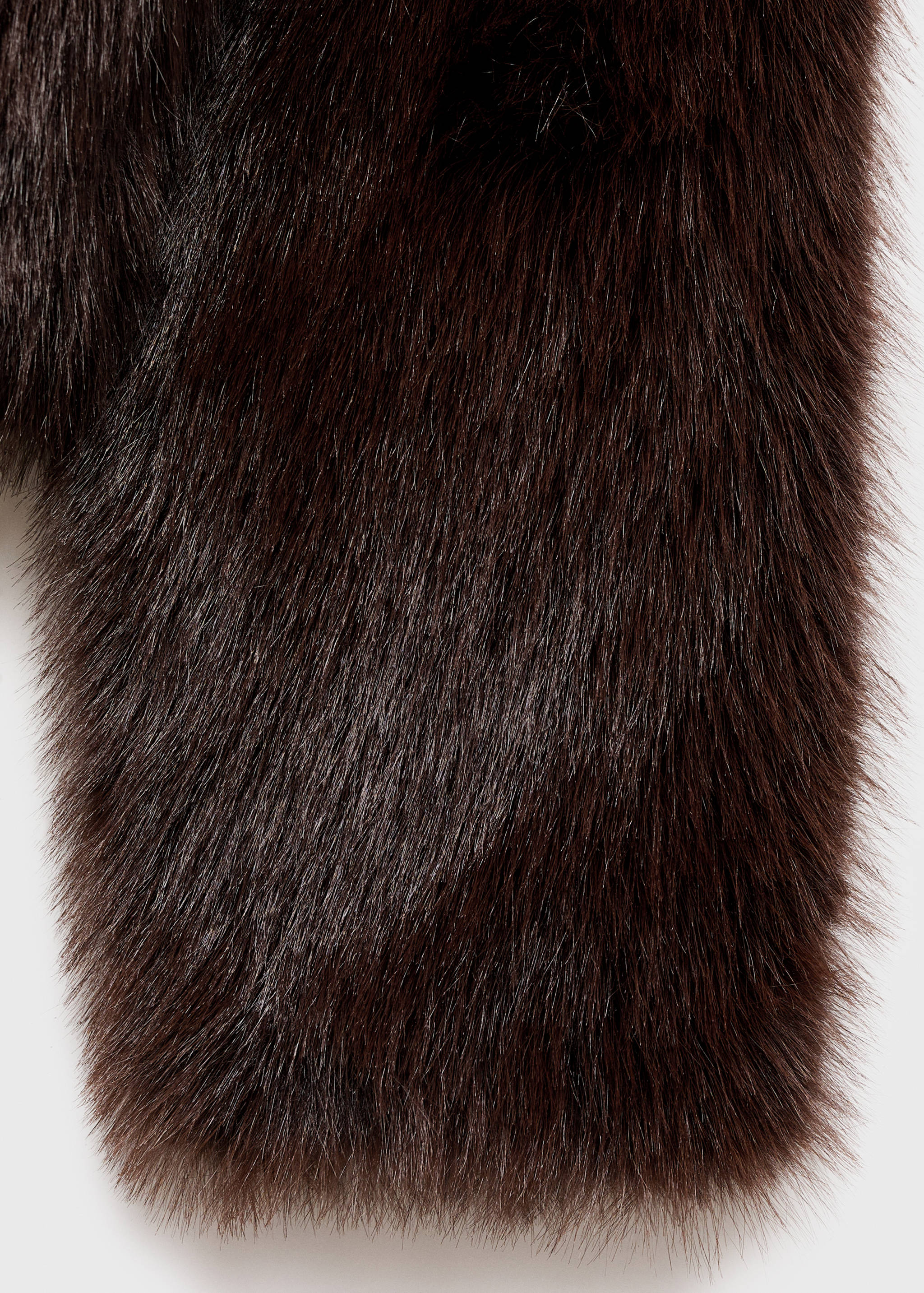 Faux-fur jacket with zip - Details of the article 0