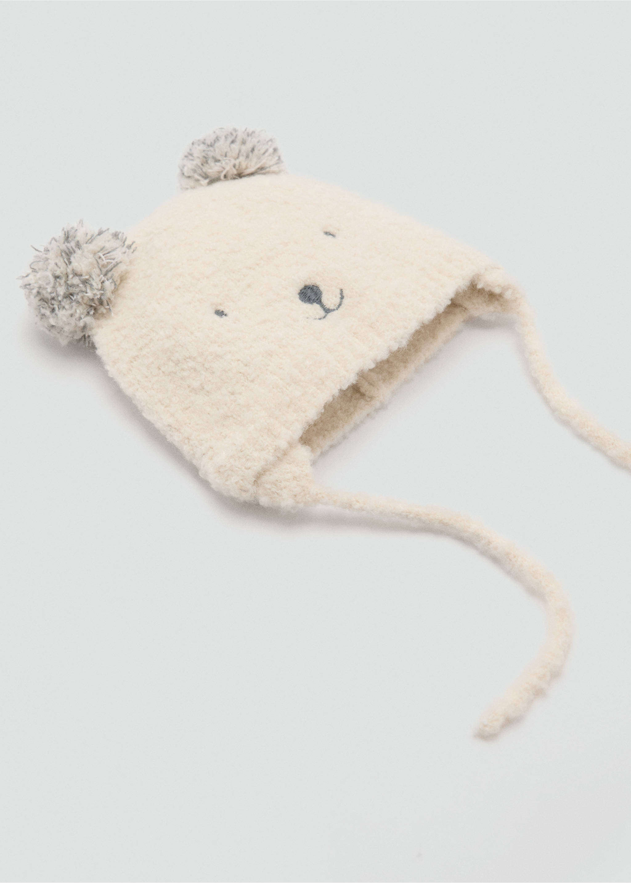 Bear knitted hat - Medium plane, Ecru. Ref: 17086740-00.