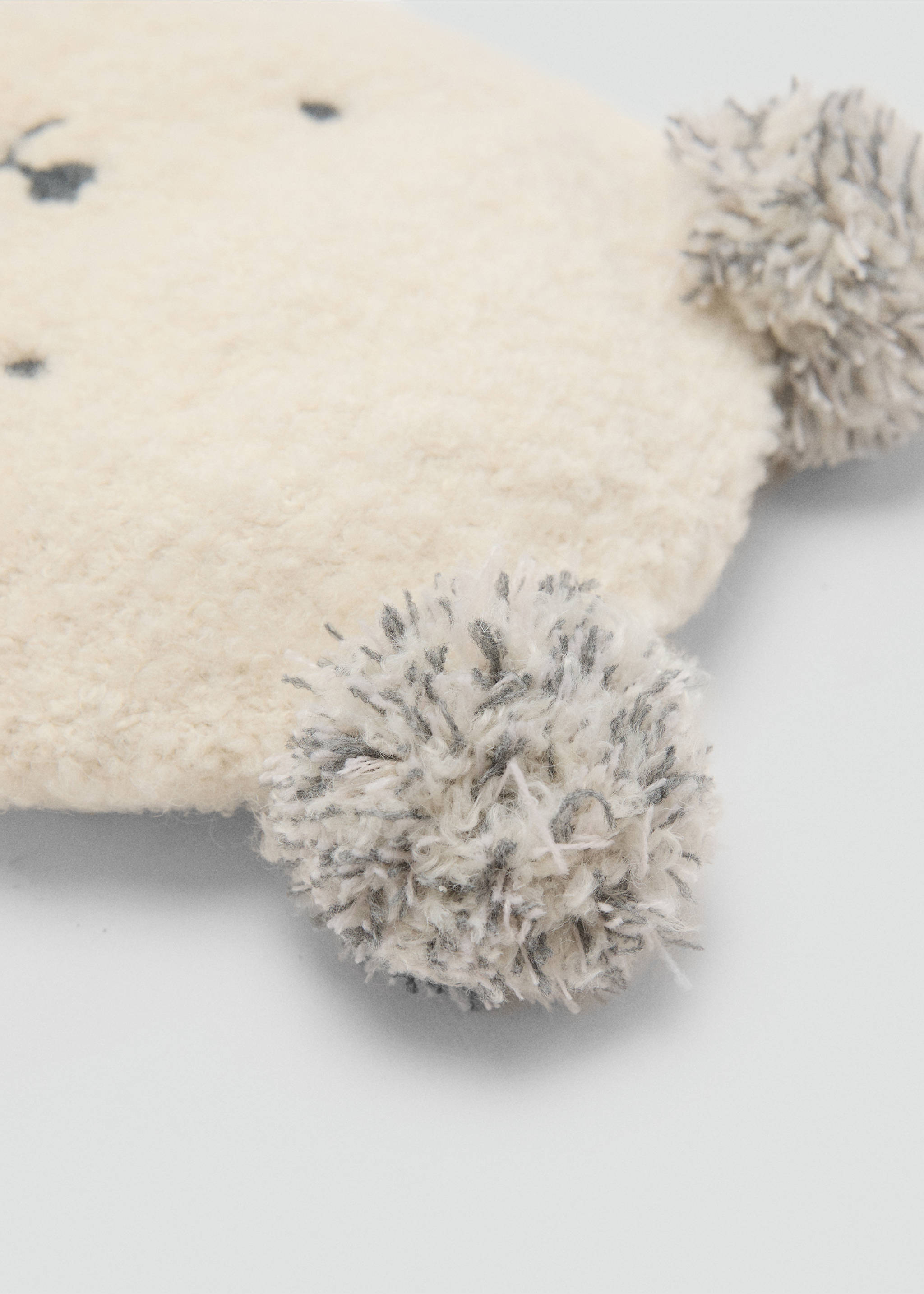 Bear knitted hat - Details of the article 1, Ecru. Ref: 17086740-00.