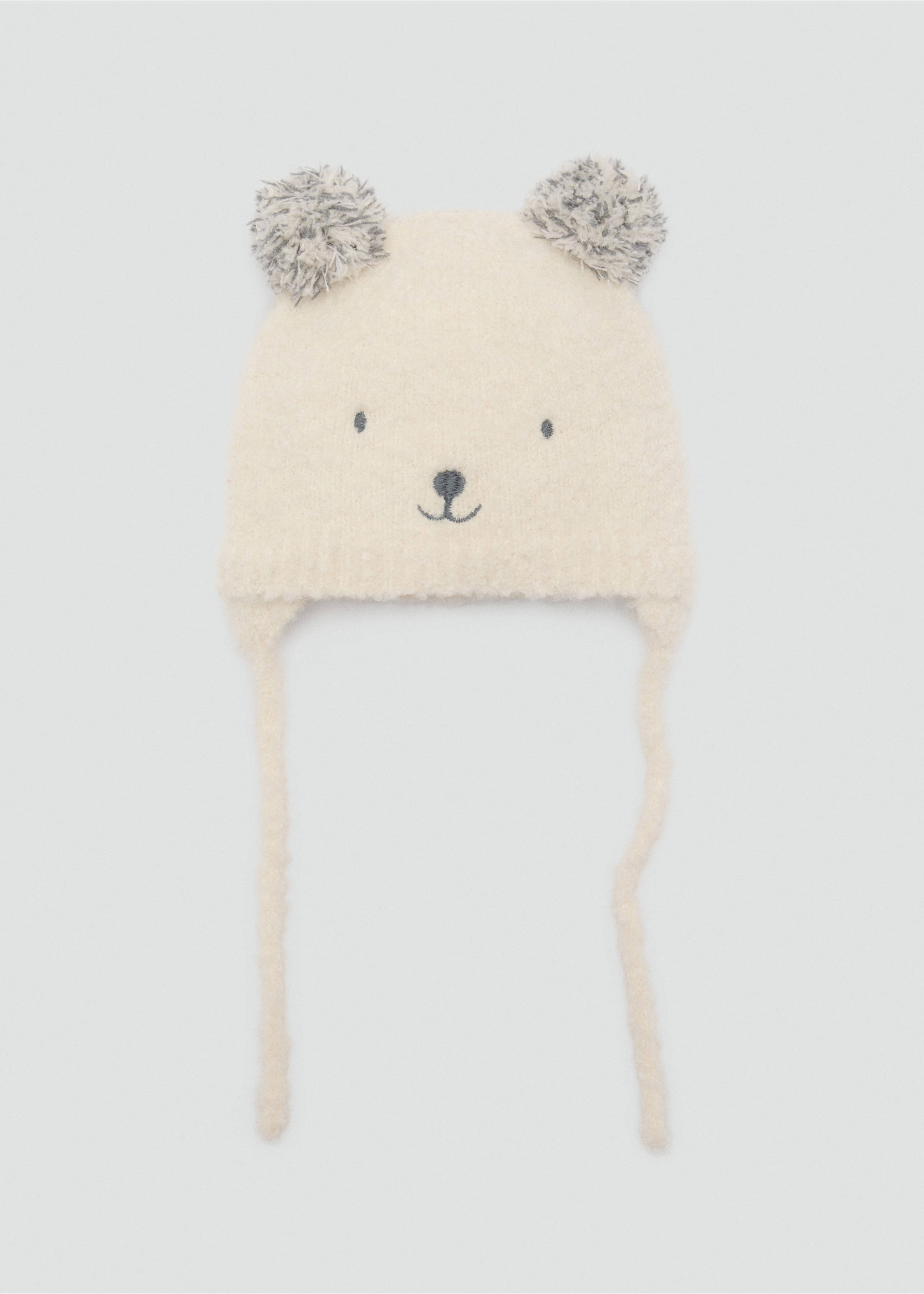 Bear knitted hat - Article without model, Ecru. Ref: 17086740-00.