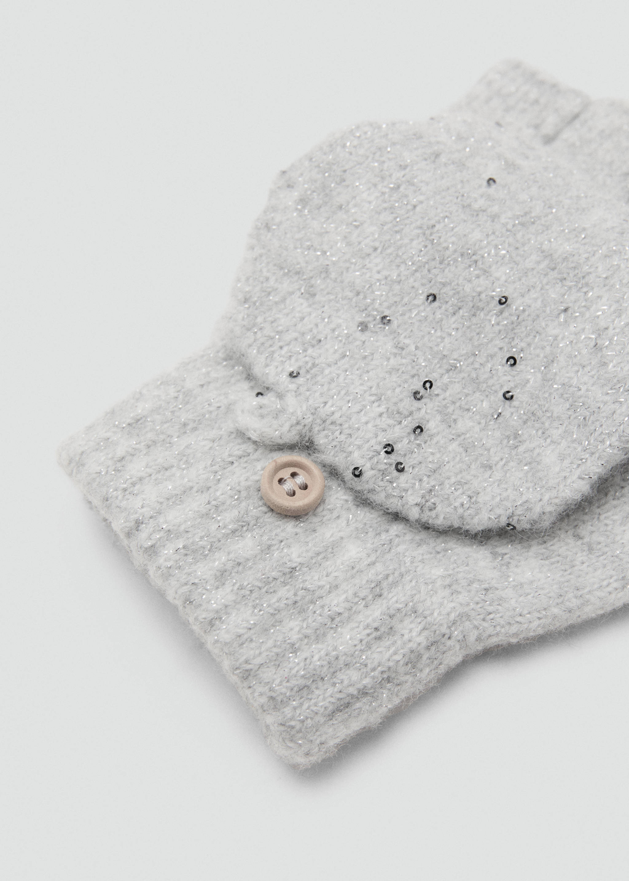 Sequin knitted gloves - Medium plane
