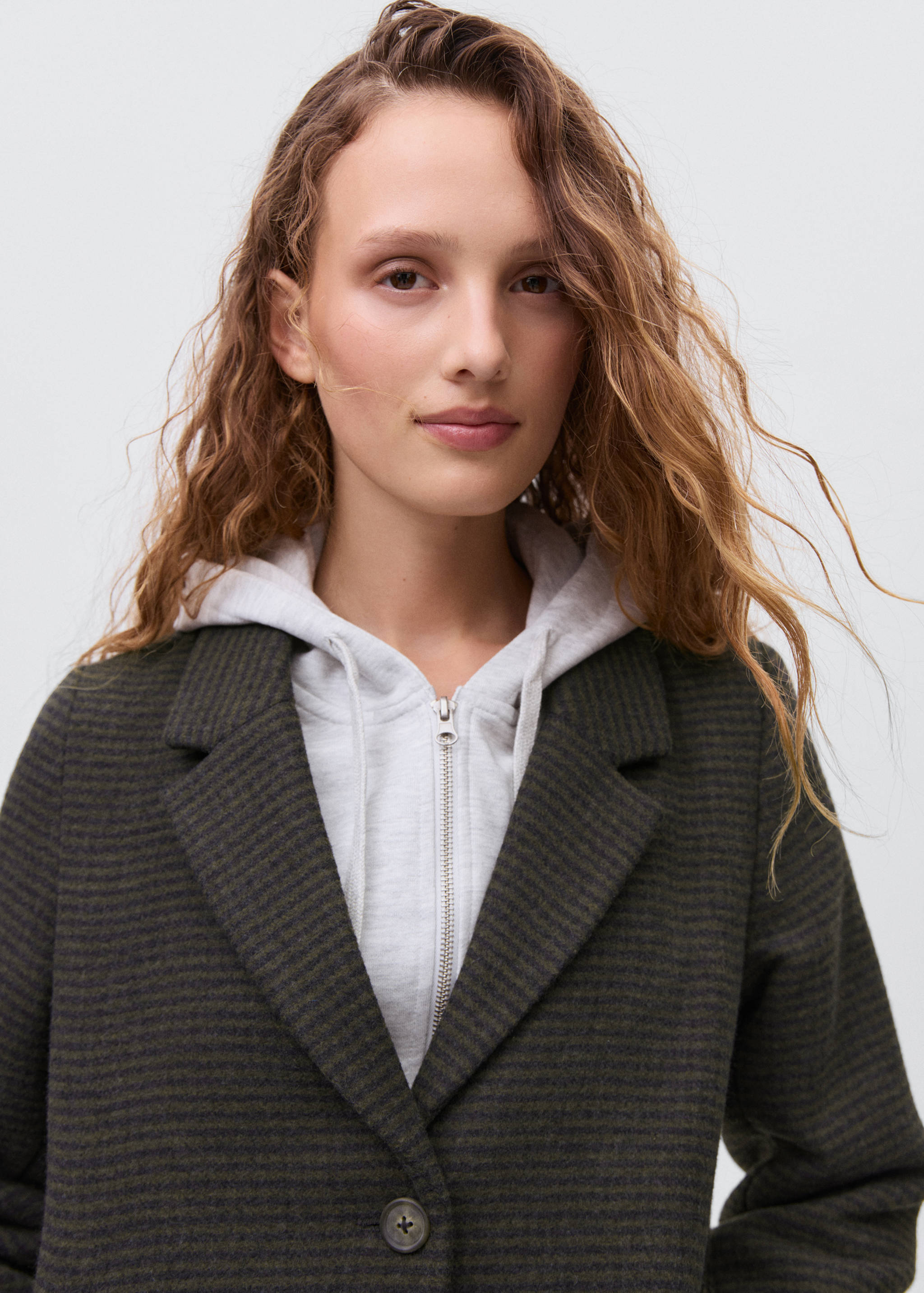 Длинное пальто в клетку - Деталь изделия 1