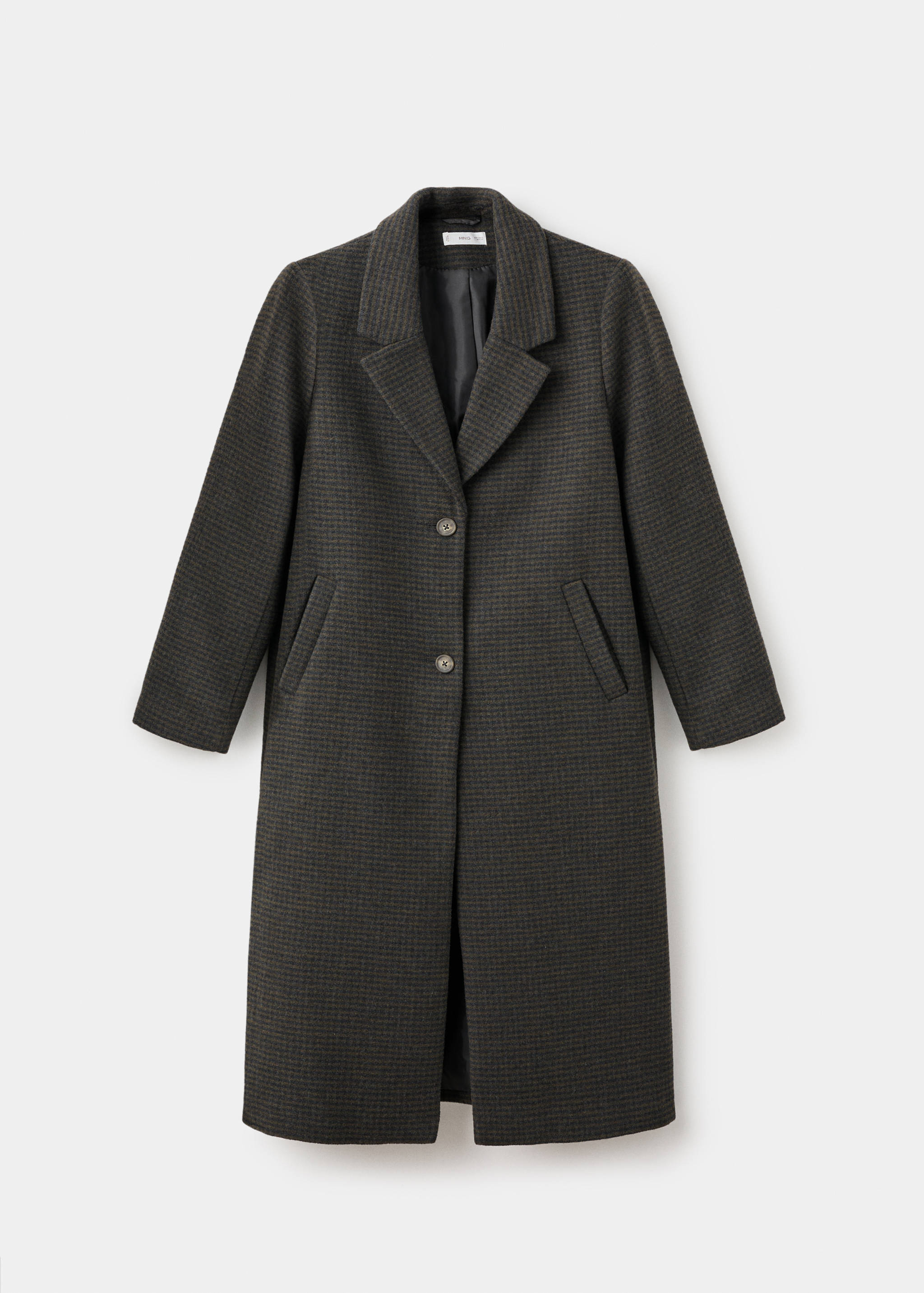 Длинное пальто в клетку - Изделие без модели