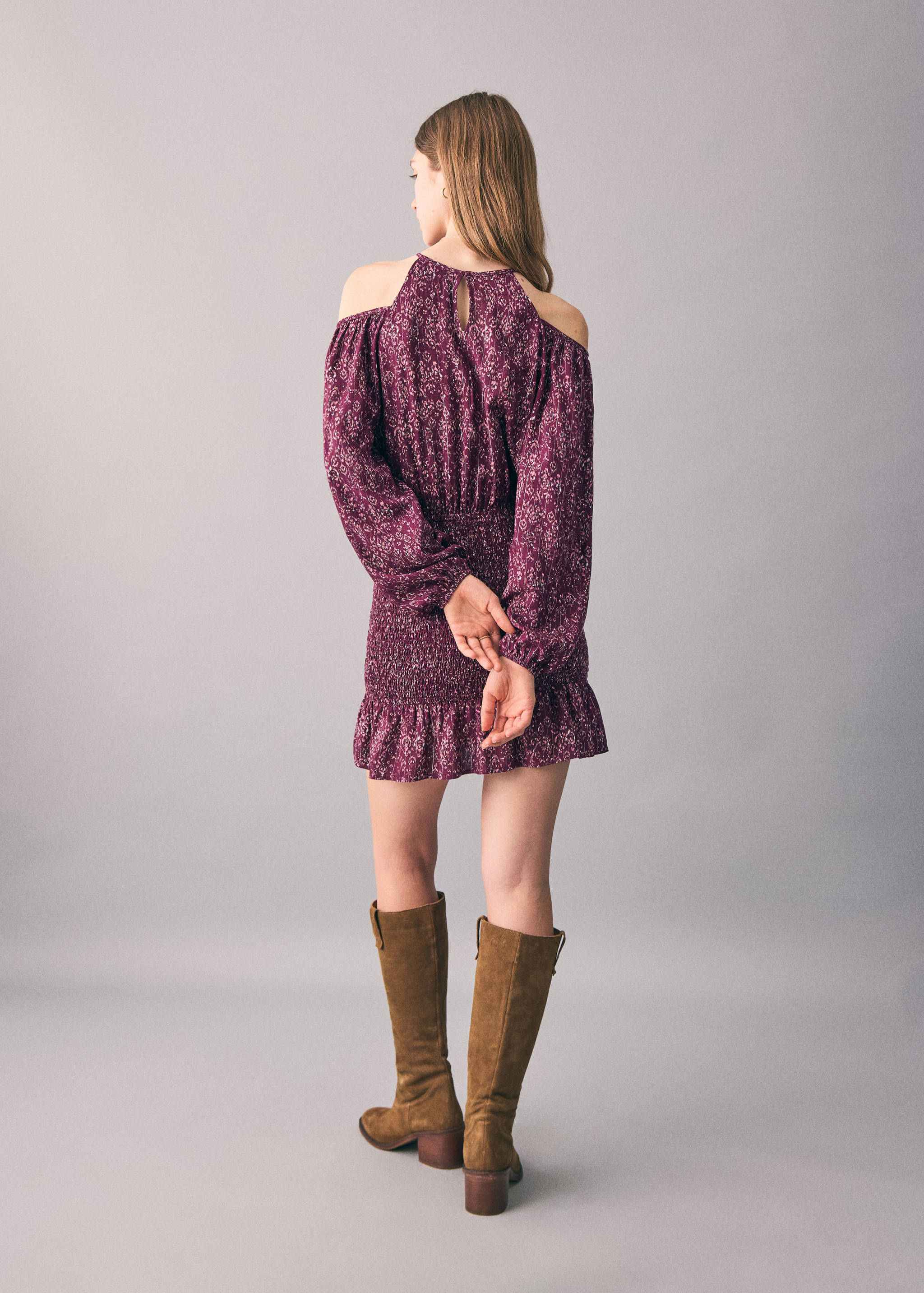 Lurex dress with cut-out - Reverse of the article