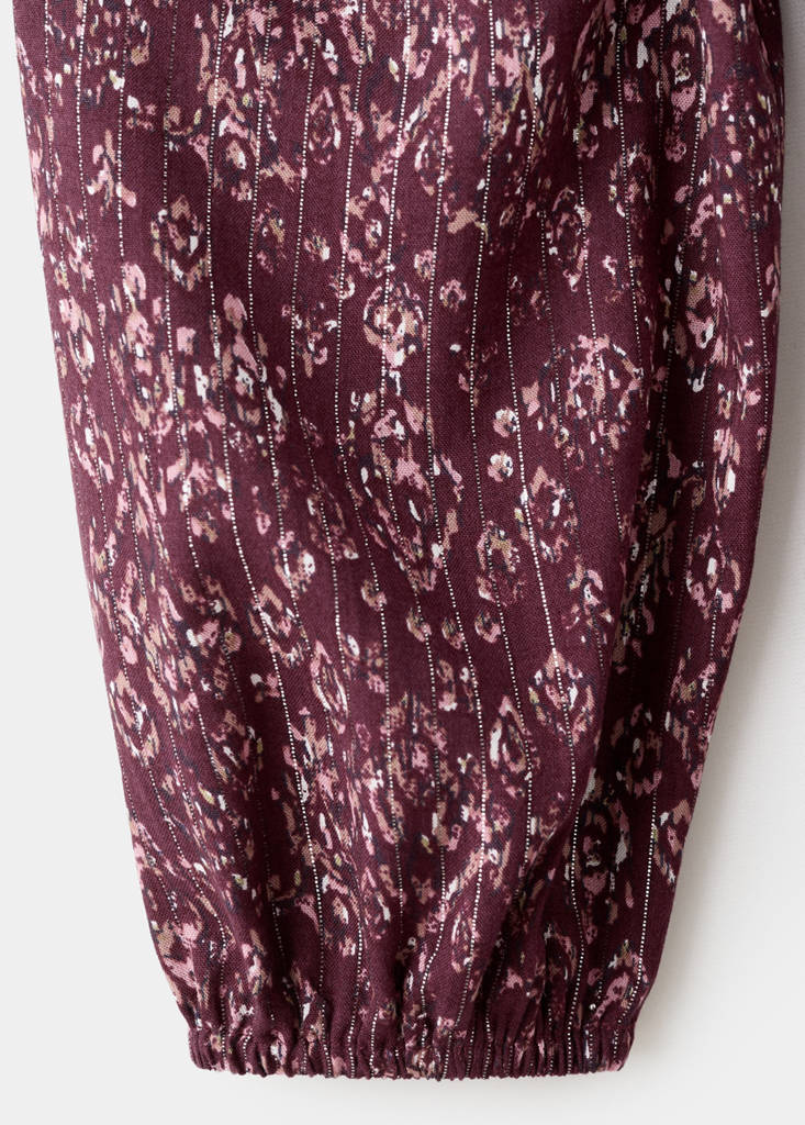 Lurex dress with cut-out — Maroon