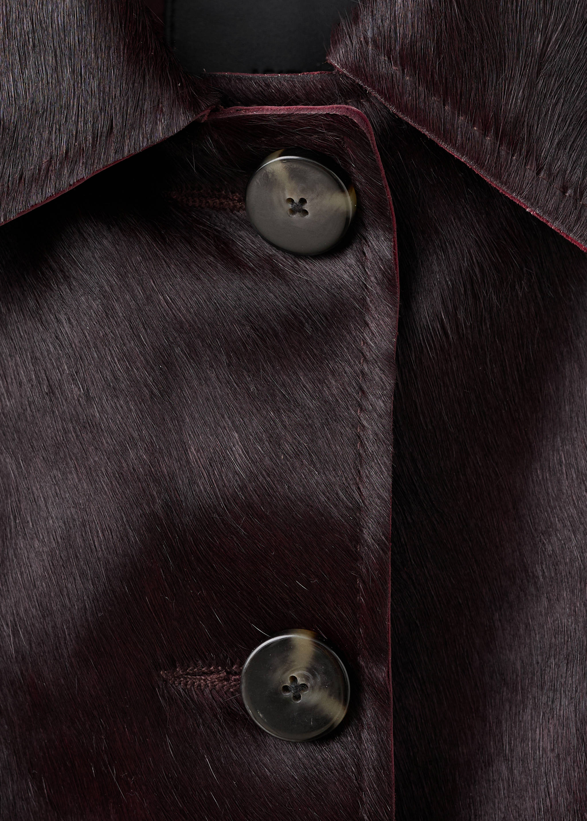 Leather jacket with fur pockets - Details of the article 8