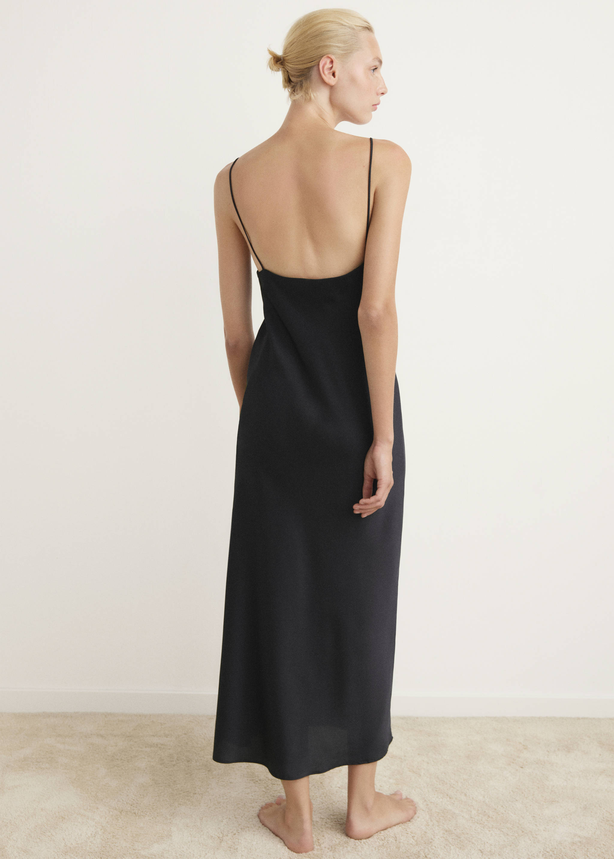 Satin midi-nightdress - Reverse of the article