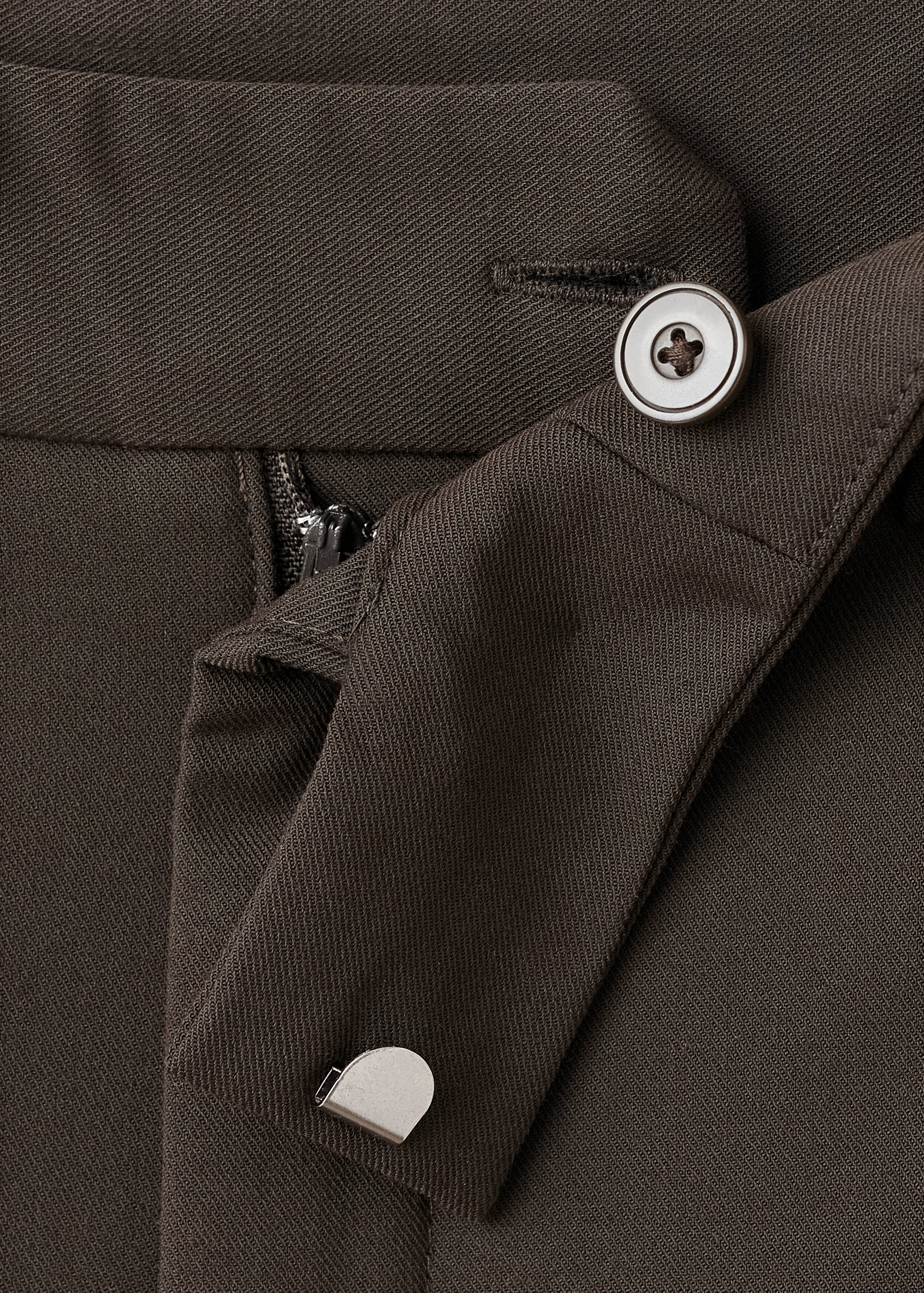 Κροπ παντελόνι μεσαίας μέσης με ίσια γραμμή - Λεπτομέρεια του προϊόντος 8