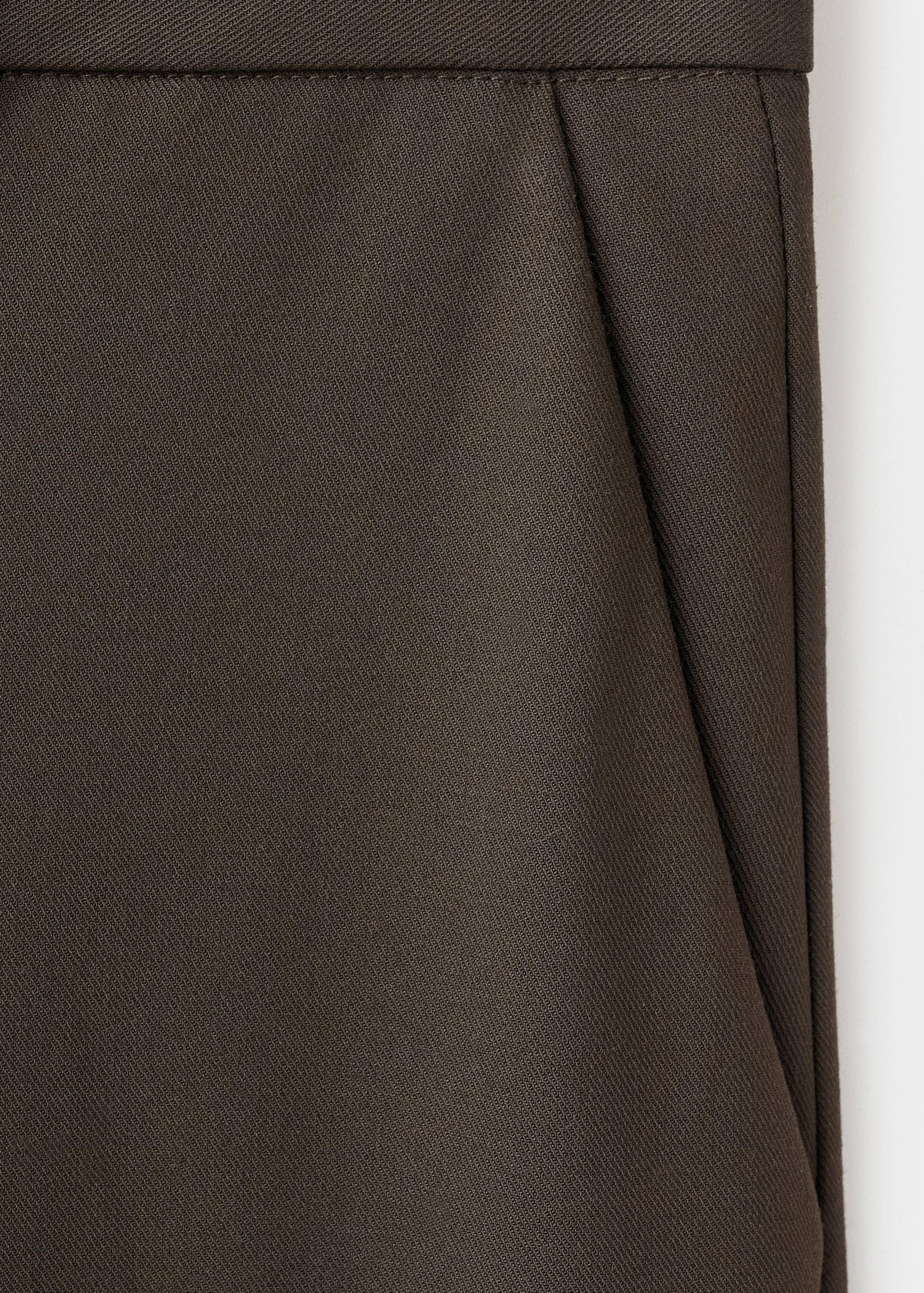 Κροπ παντελόνι μεσαίας μέσης με ίσια γραμμή - Λεπτομέρεια του προϊόντος 0