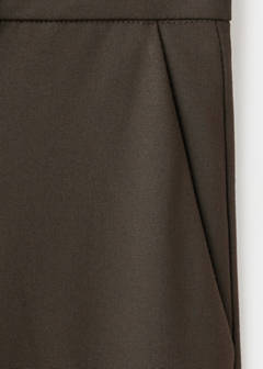 Mid-rise cropped straight-leg trousers — Khaki 11