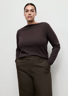 Mid-rise cropped straight-leg trousers — Khaki 14