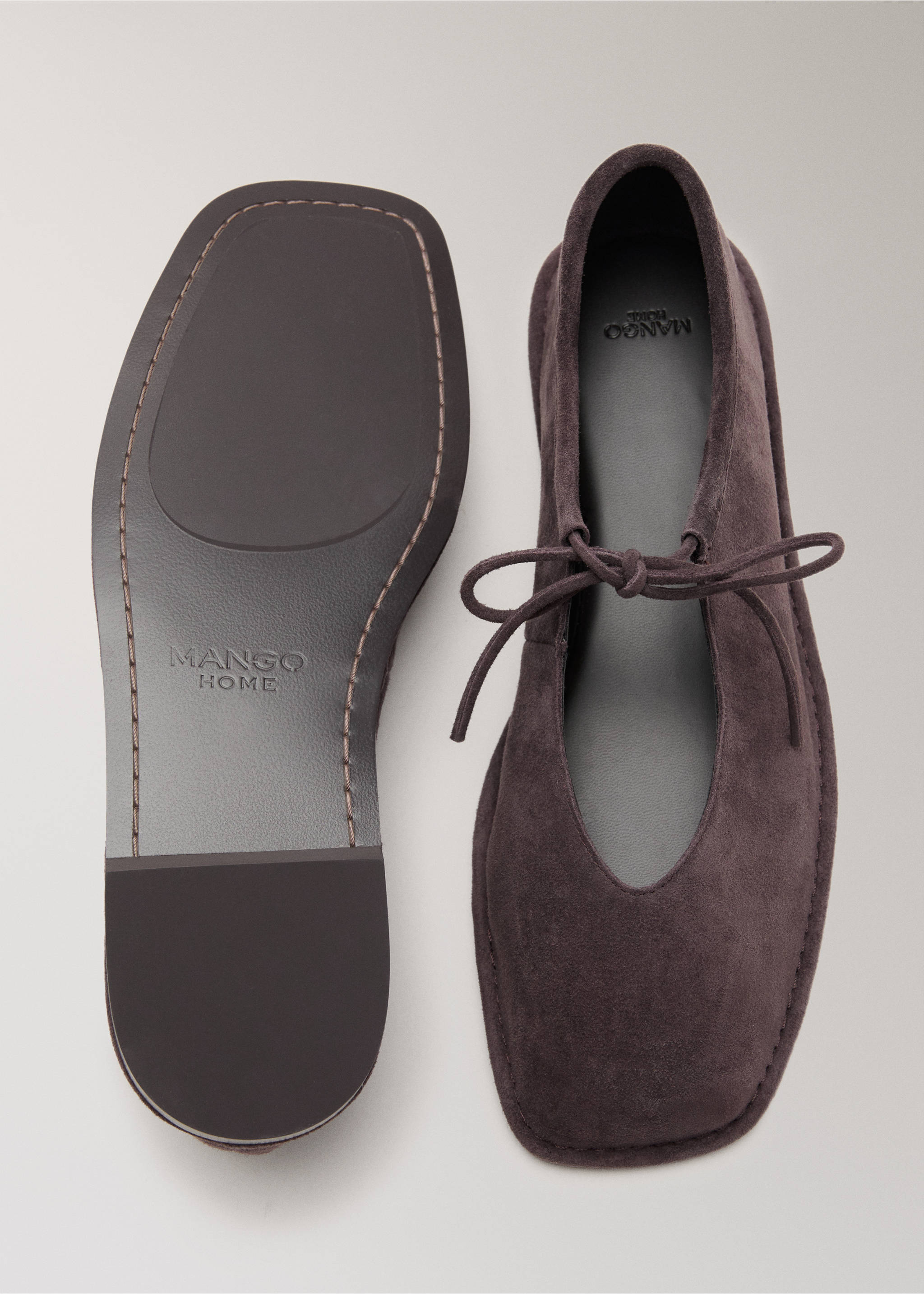 Ballerines cuir cordon - Détail de l'article 3, Chocolat. Ref: 17087134-00.