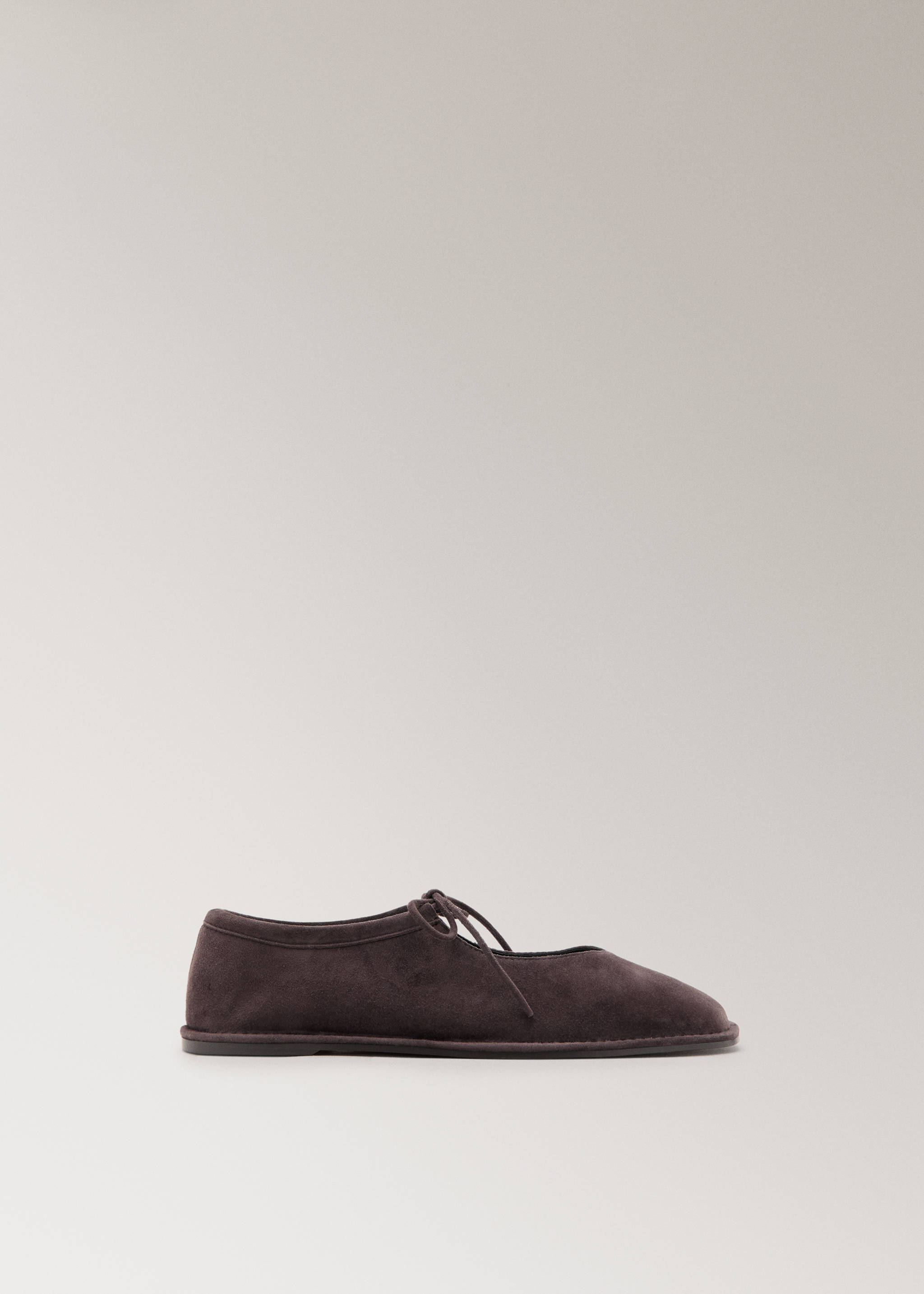 Leather lace-up ballerina flat - Article without model