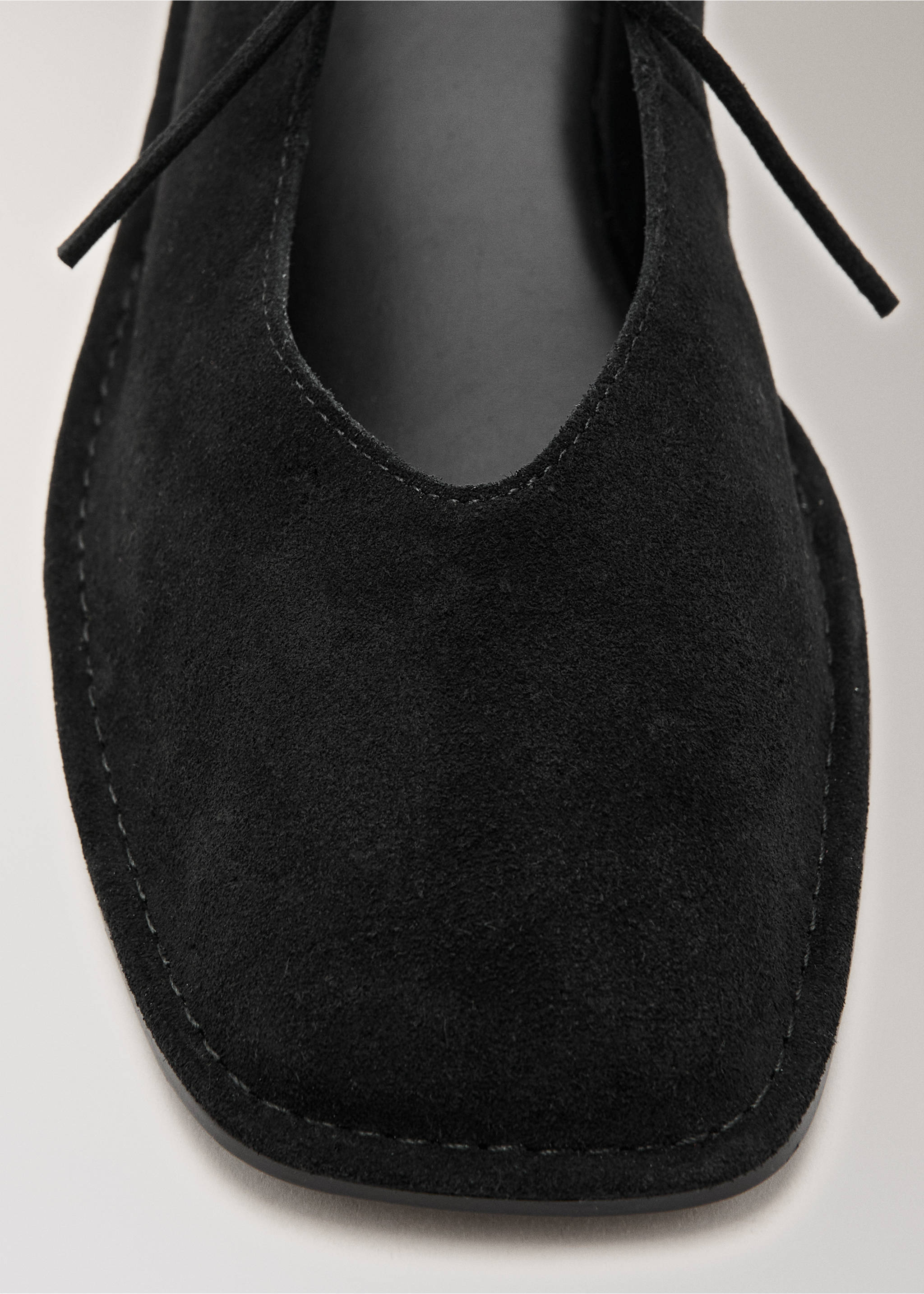 Ballerines cuir cordon - Détail de l'article 2, Noir. Ref: 17087134-00.