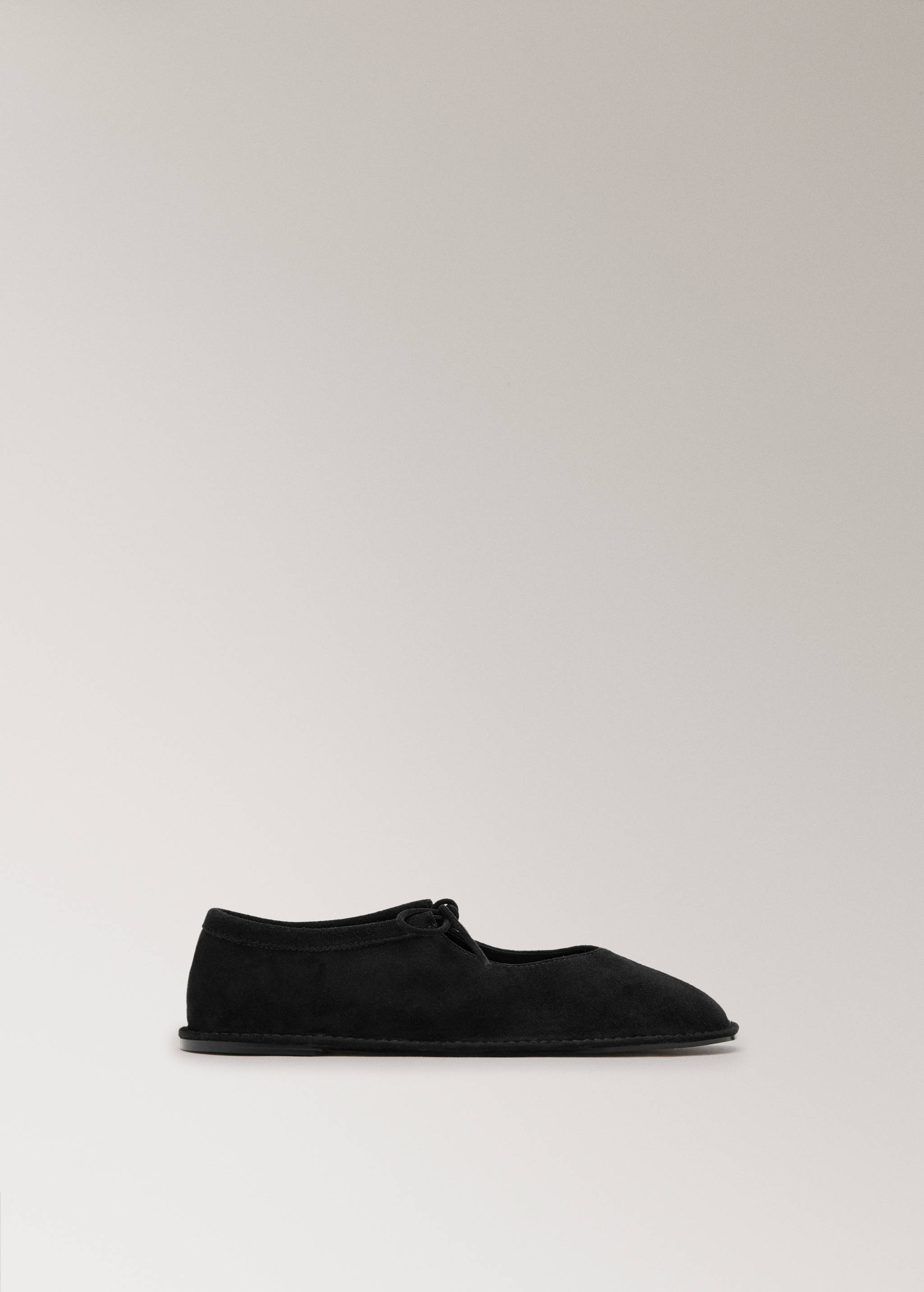 Leather lace-up ballerina flat - Article without model